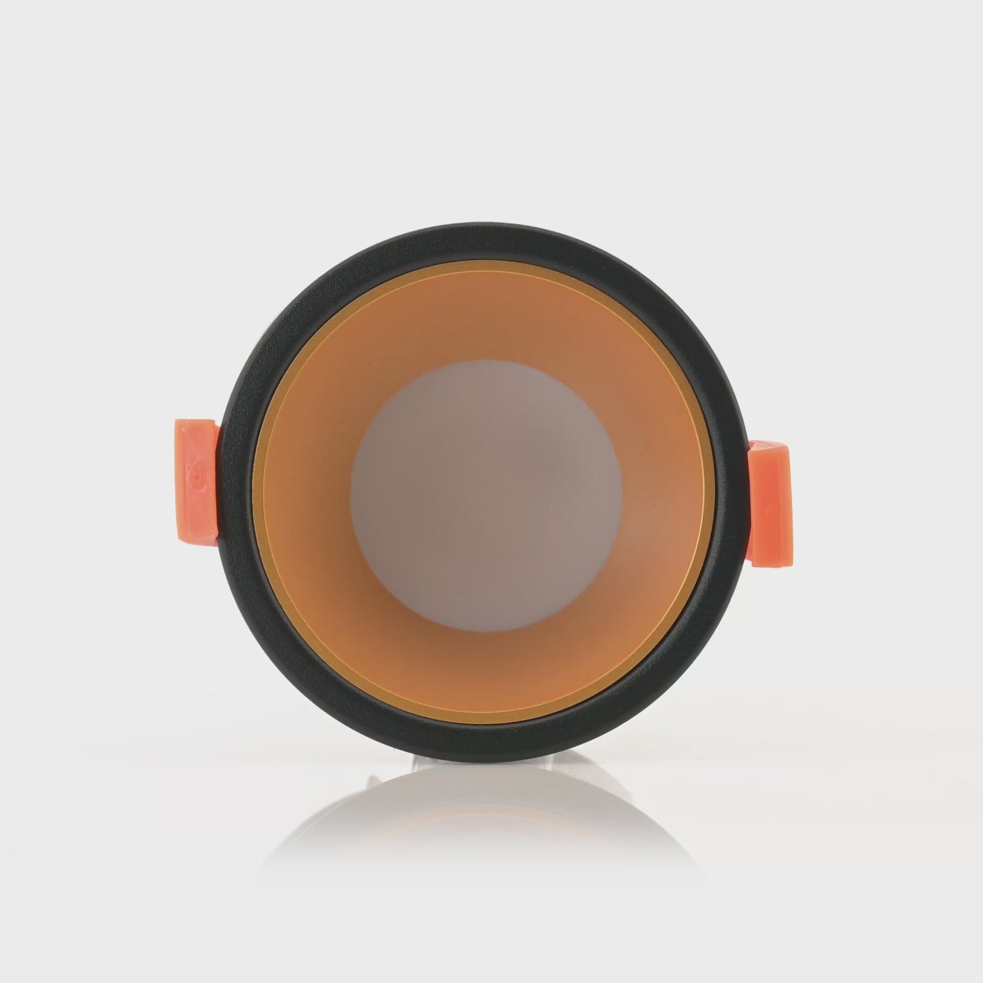 HV5529T-BG - Gleam Black with Gold Insert Tri Colour Fixed Deep LED Downlight