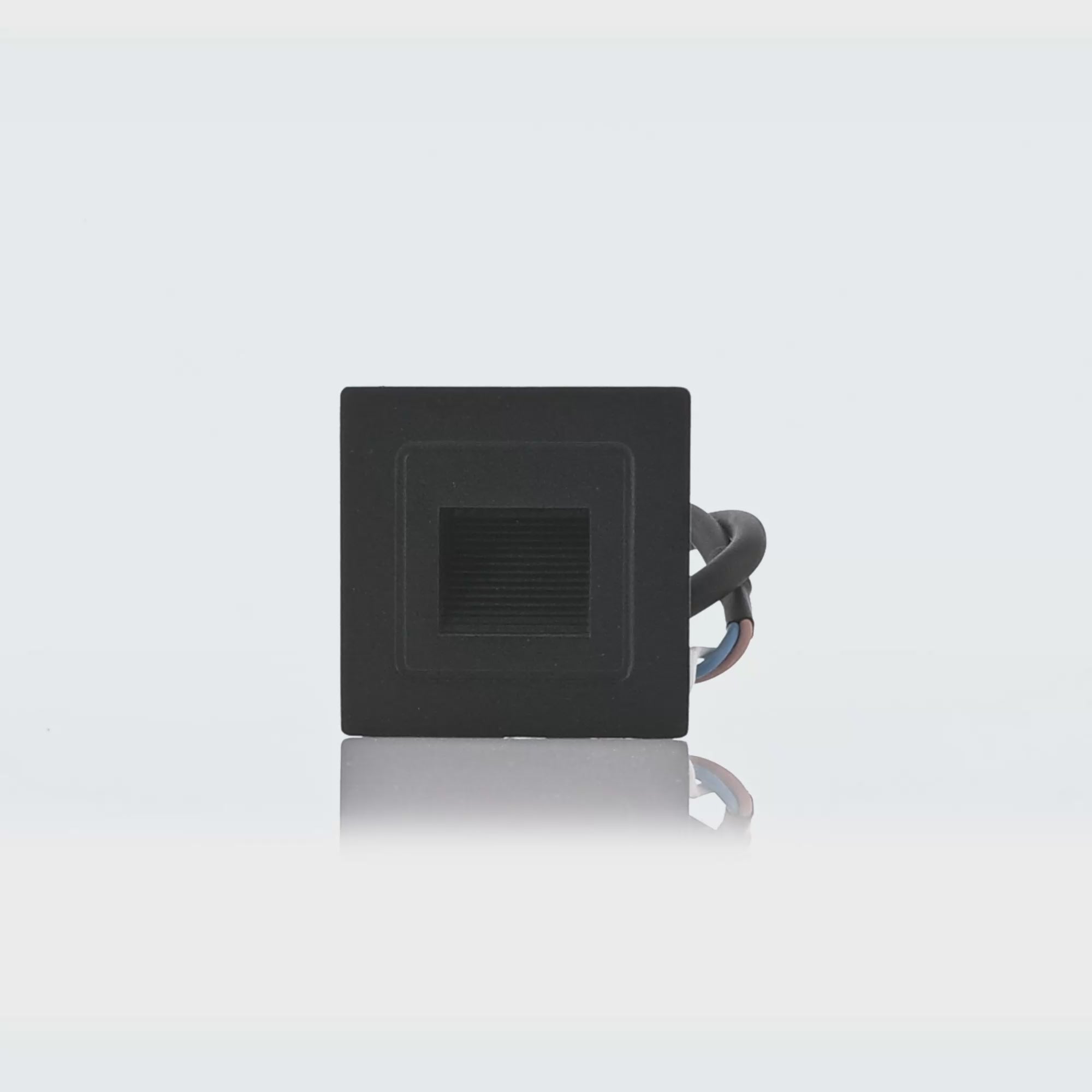 HV3111T-BLK-12V - Trin Black Small Square Recessed LED Step Light
