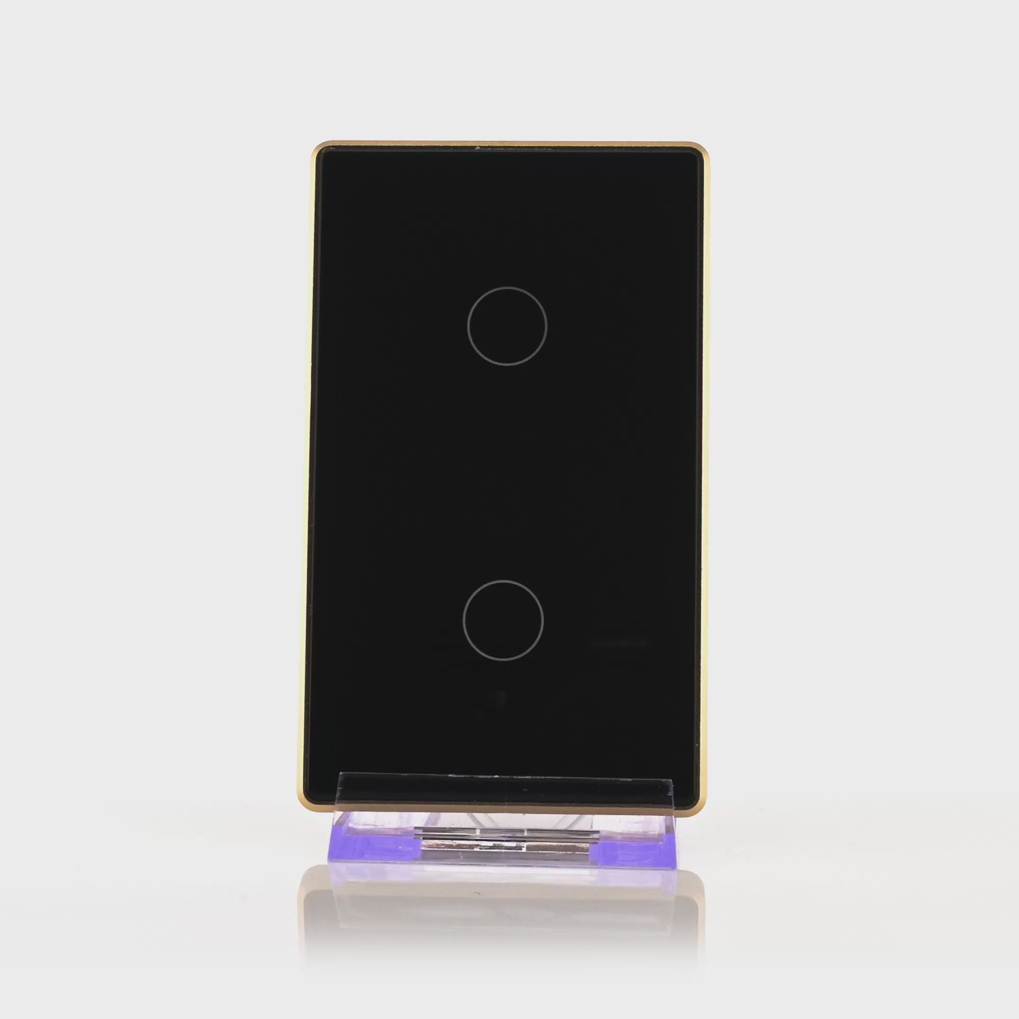 HV9220-2 - Wifi 2 Gang Black with Gold Trim Wall Switch