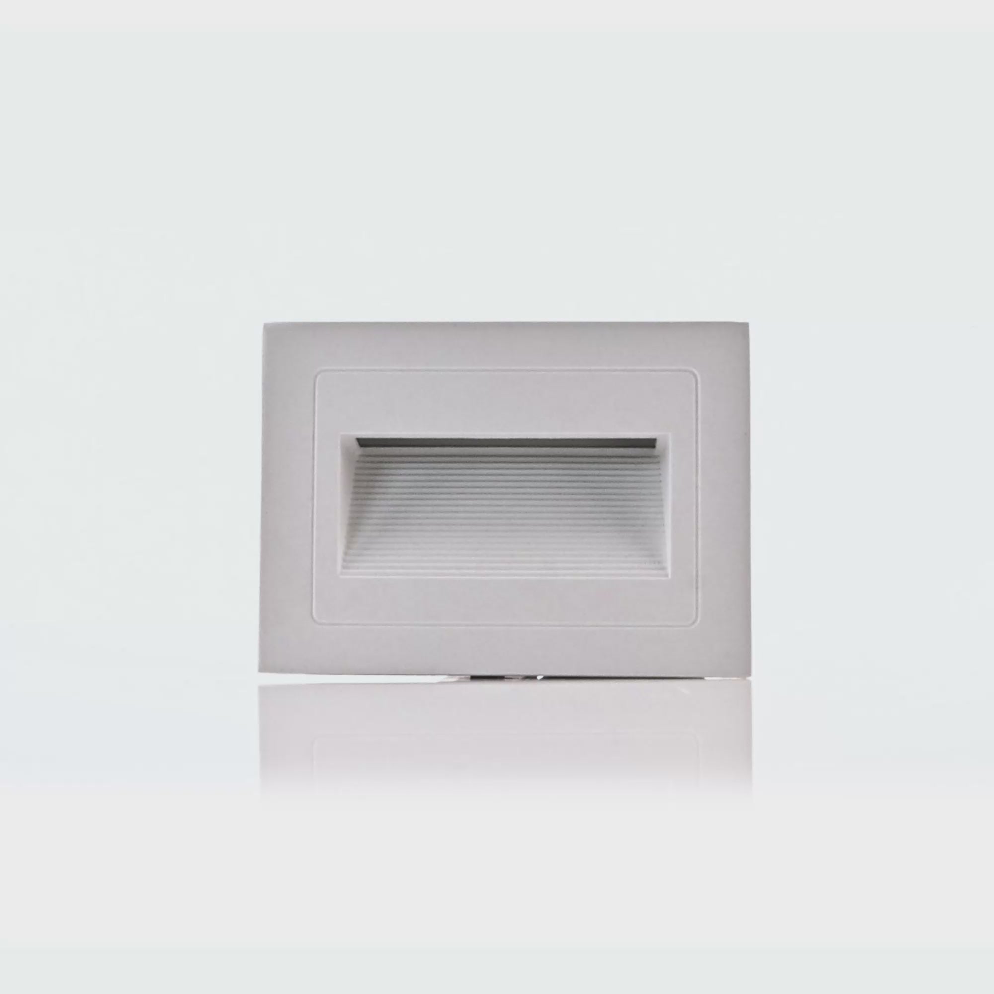 HV3113T-WHT-240V | HV3113T-WHT-12V - Trin White Rectangular Recessed LED Step Light