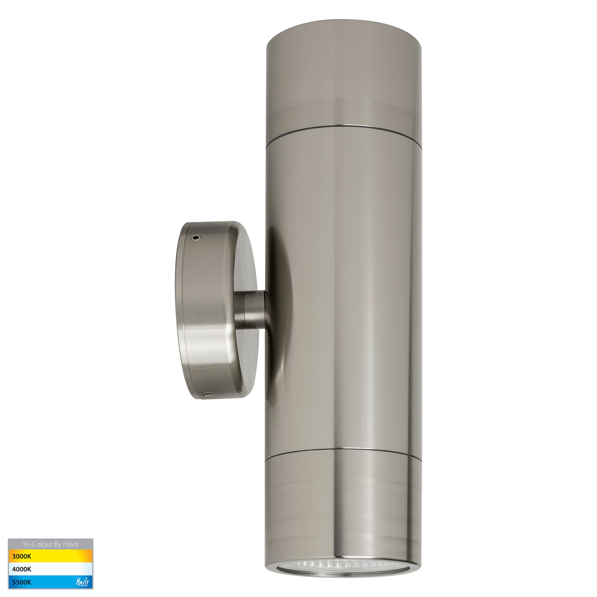 HV1008T - Maxi Tivah 316 Stainless Steel TRI Colour Up & Down Wall Pillar Lights