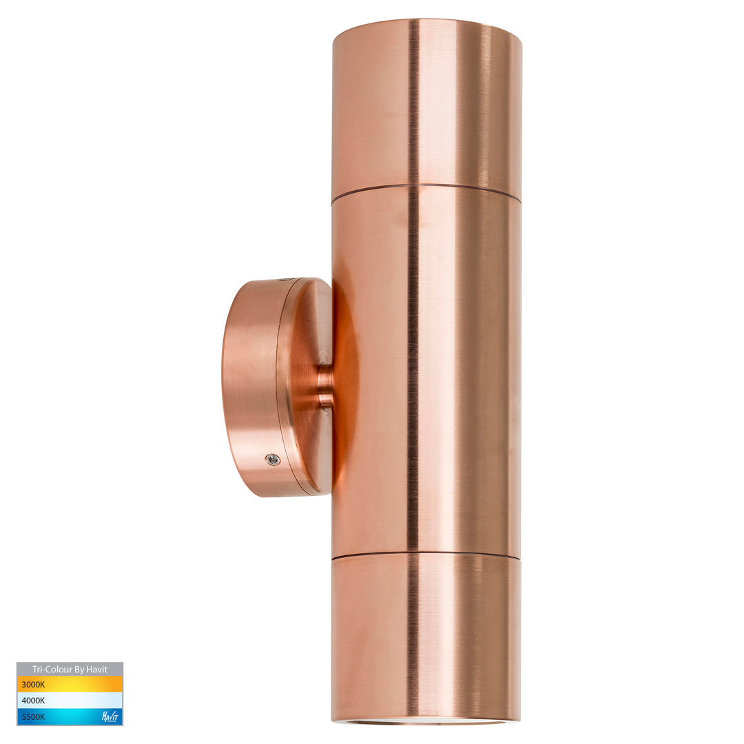 HV1015T-HV1017T - Tivah Solid Copper TRI Colour Up & Down Wall Pillar ...