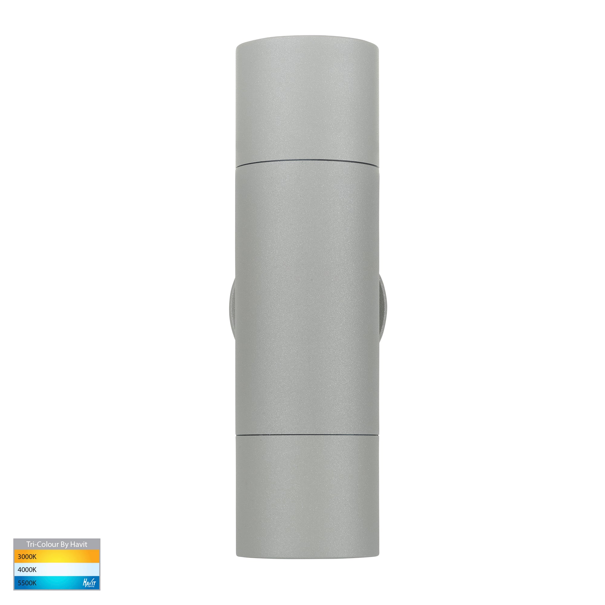 HV1045T-HV1047T - Tivah Silver TRI Colour Up & Down Wall Pillar Lights