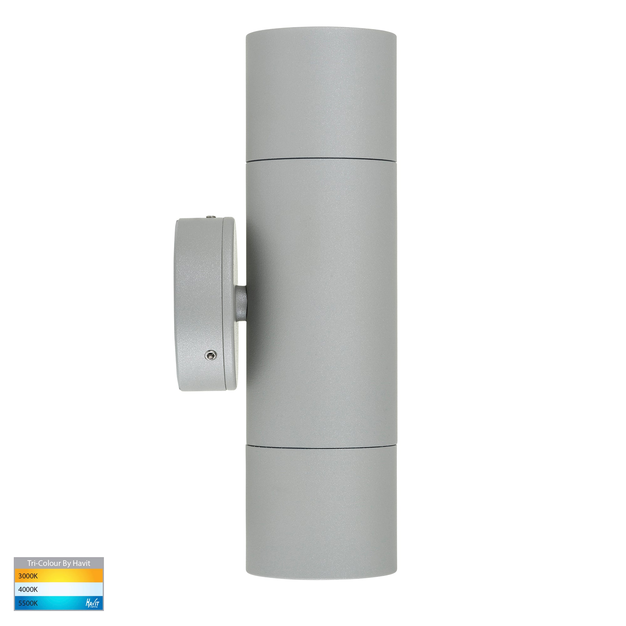 HV1045T-HV1047T - Tivah Silver TRI Colour Up & Down Wall Pillar Lights