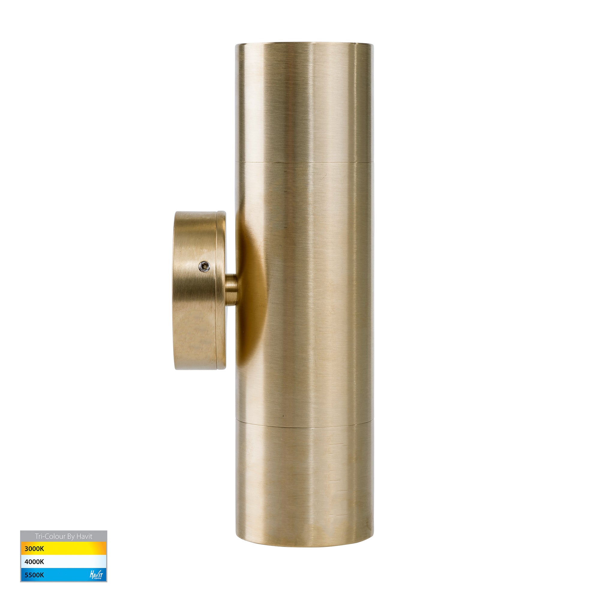 HV1055T-HV1057T - Tivah Solid Brass TRI Colour Up & Down Wall Pillar Lights