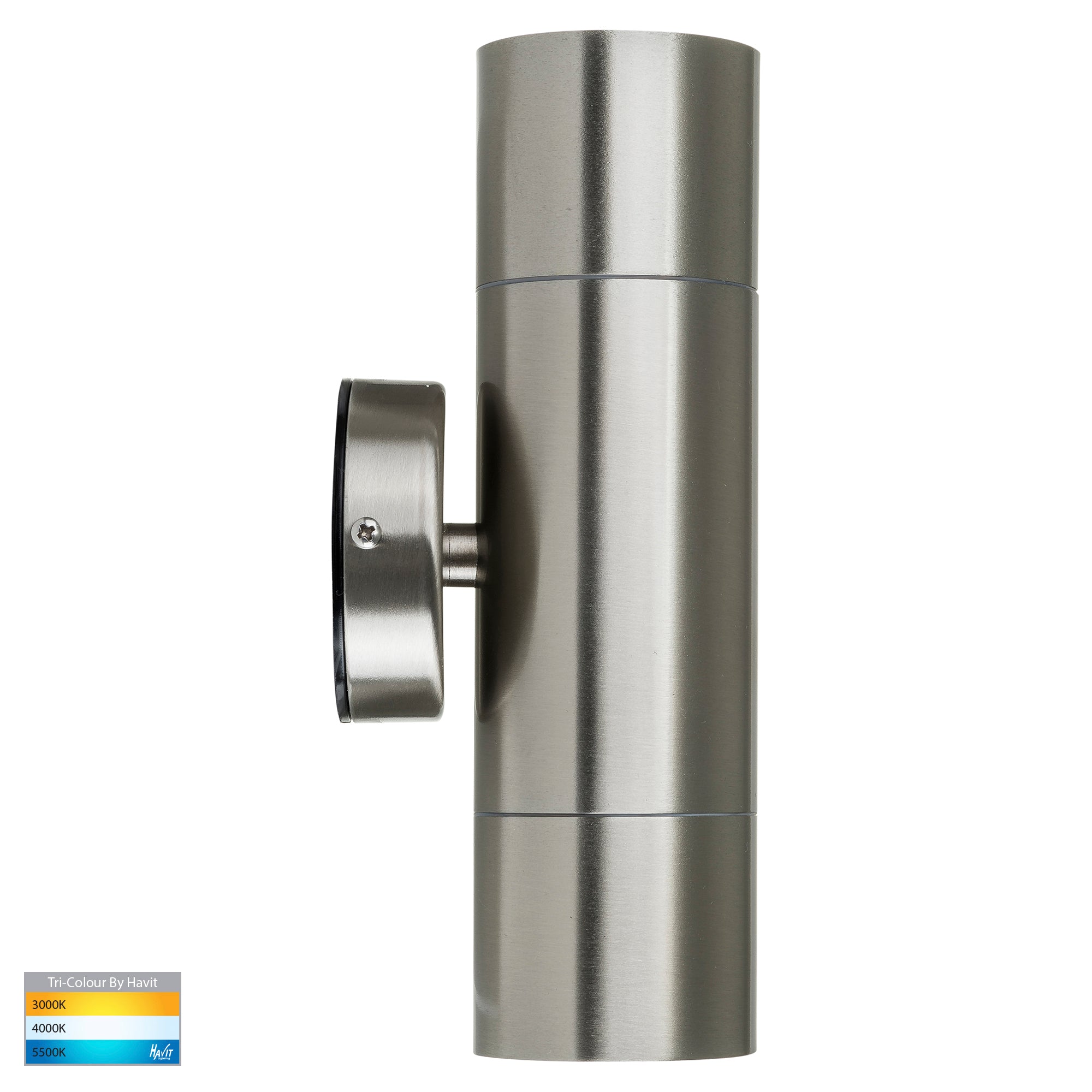 HV1072T  - Fortis Stainless Steel TRI Colour Up & Down Wall Pillar Lights
