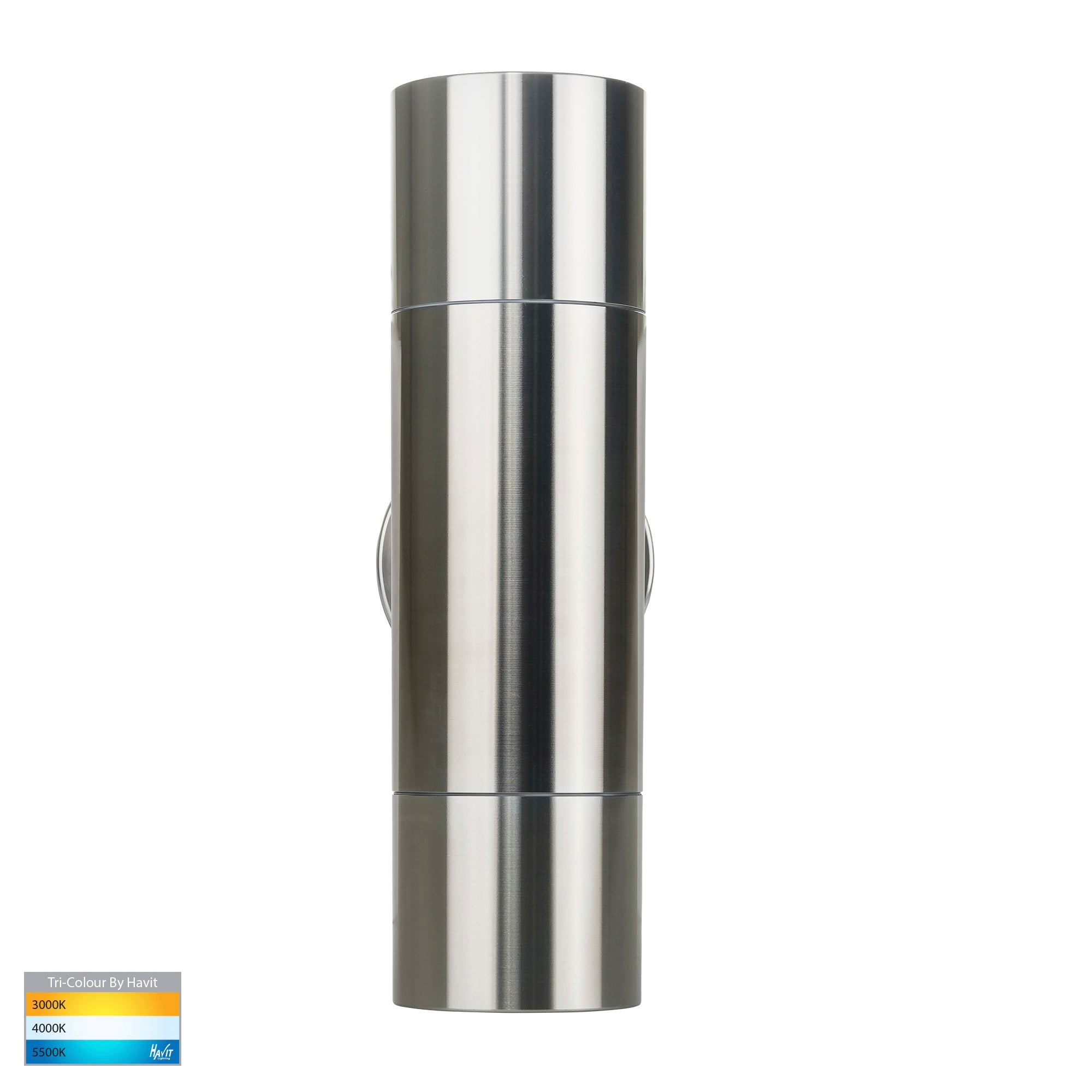 HV1085T-HV1087T - Tivah Titanium Aluminium TRI Colour Up & Down Wall Pillar Lights