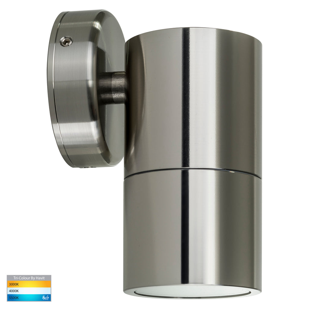 HV1105T-HV1107T - Tivah 316 Stainless Steel TRI Colour Fixed Down Wall Pillar Lights