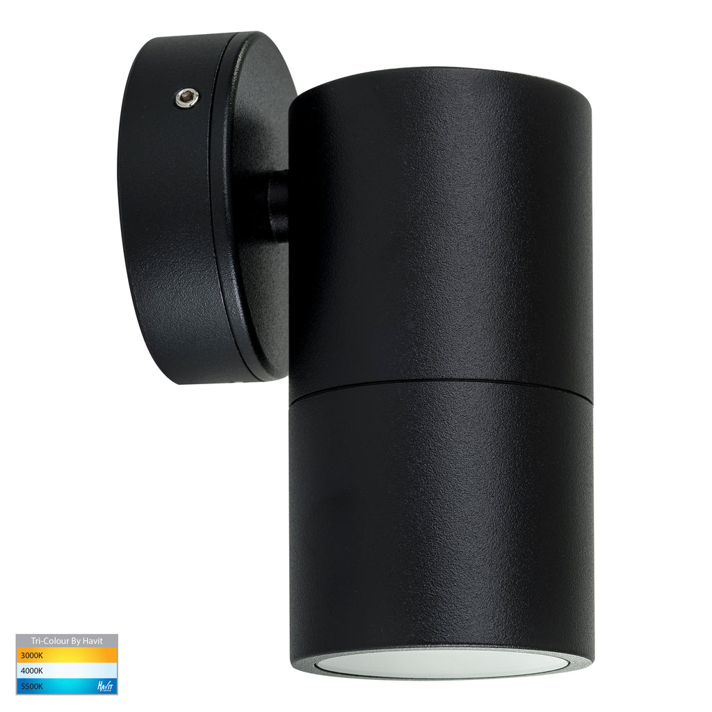 HV1125T-HV1127T - Tivah Black TRI Colour Fixed Down Wall Pillar Lights