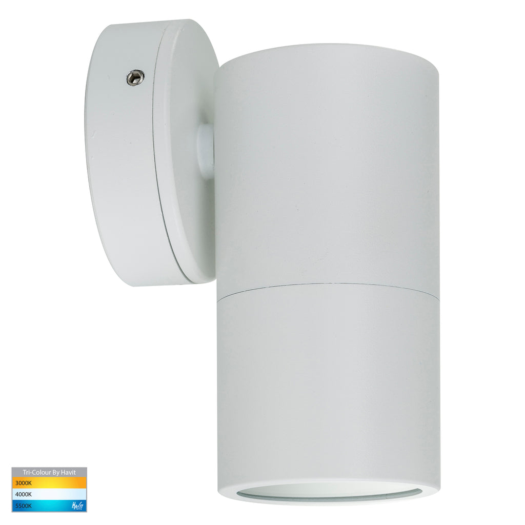 HV1135T-HV1137T - Tivah White TRI Colour Fixed Down Wall Pillar Lights