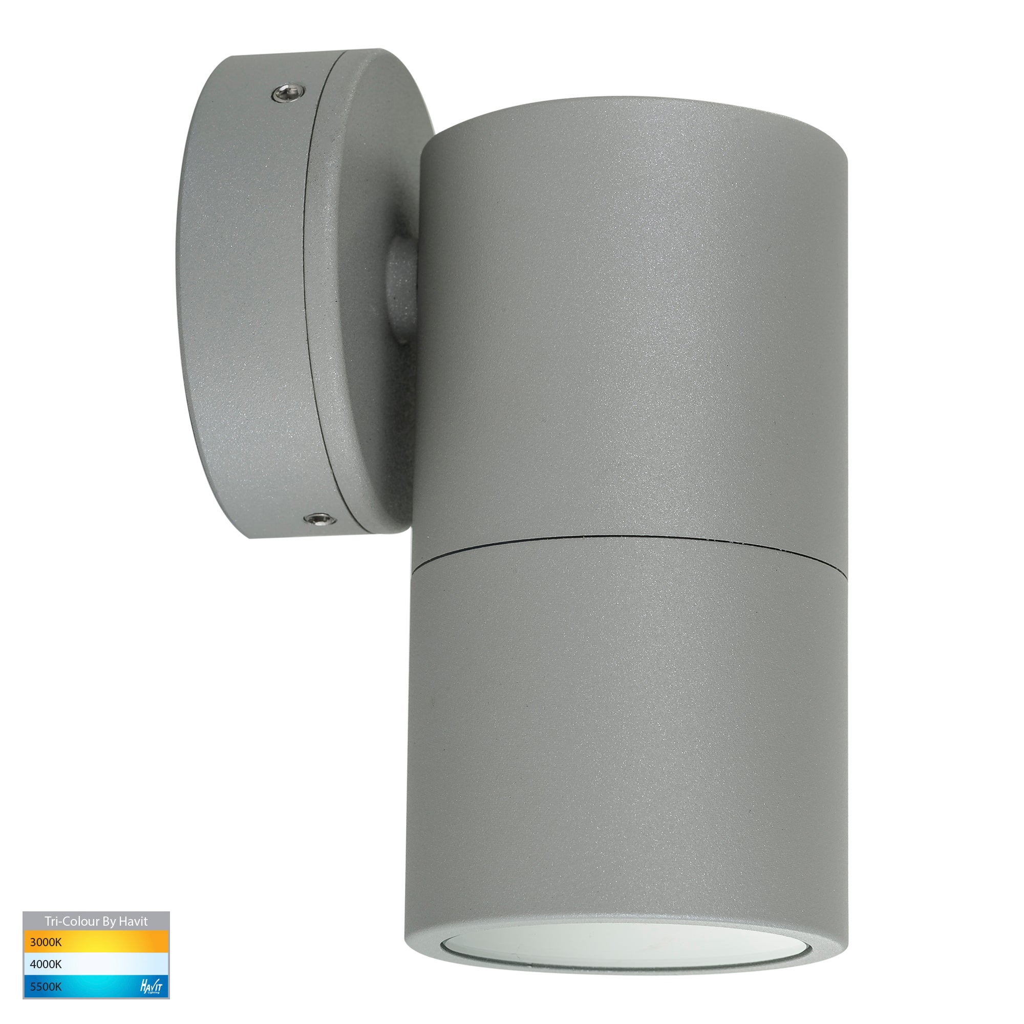 HV1145T-HV1147T - Tivah Silver TRI Colour Fixed Down Wall Pillar Lights