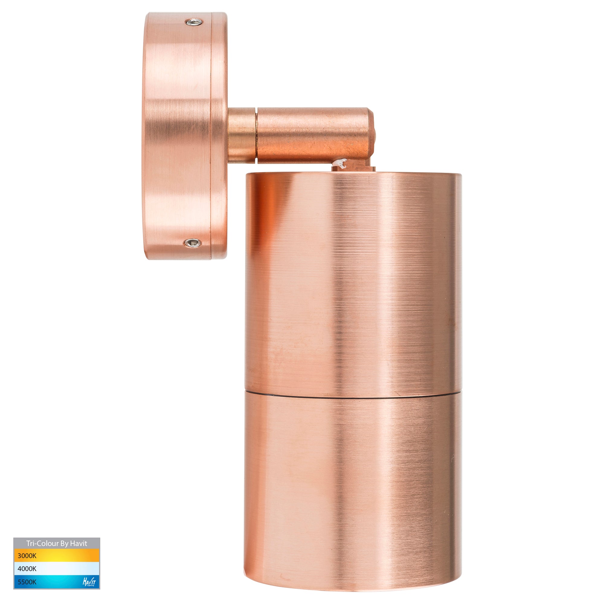 HV1215T-HV1217T - Tivah Solid Copper TRI Colour Single Adjustable Wall Pillar Lights