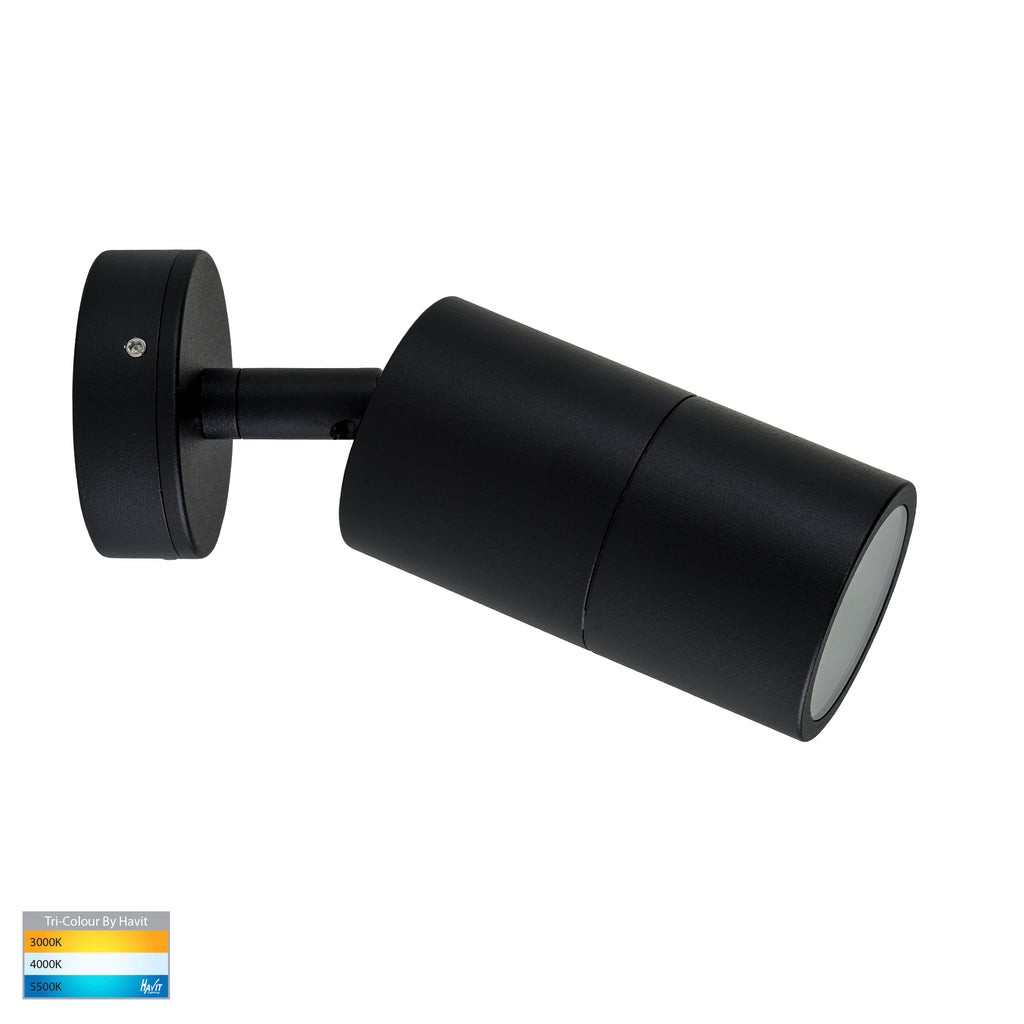 HV1225T-HV1227T - Tivah Black TRI Colour Single Adjustable Wall Pillar Lights