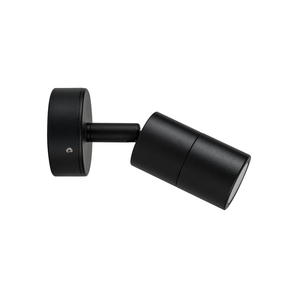 HV1227MR11NW - Mini Tivah Aluminium Black Single Adjustable Wall Pillar Lights