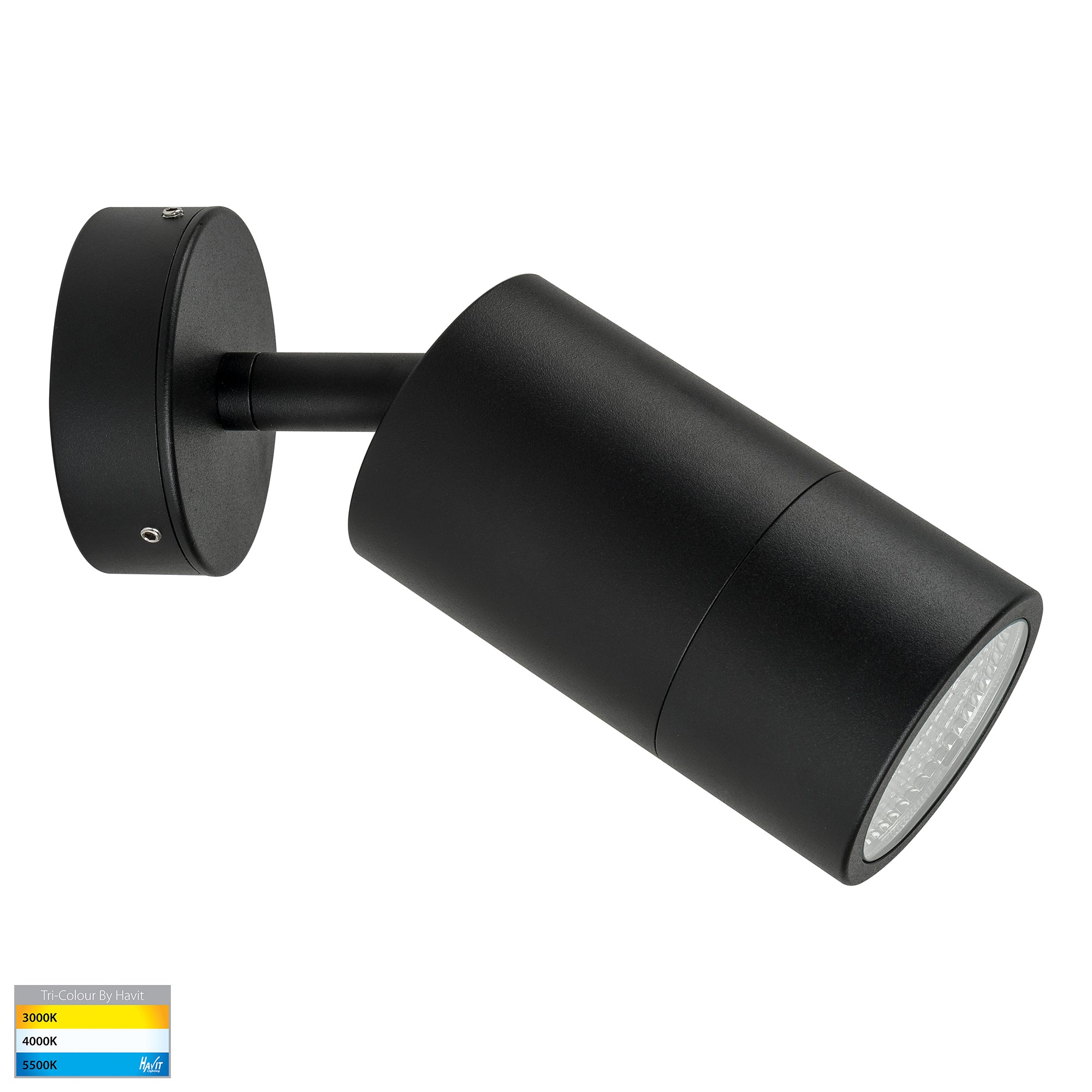 HV1228T - Maxi Tivah Aluminium Black TRI Colour Single Adjustable Wall Pillar Lights