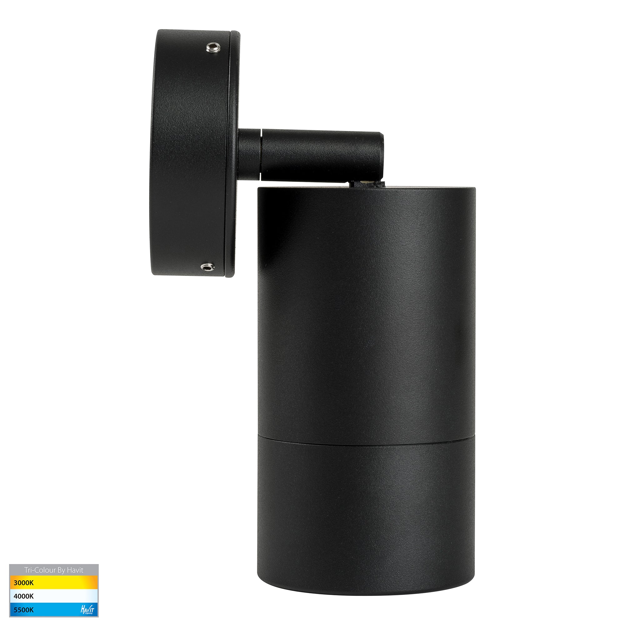 HV1228T - Maxi Tivah Aluminium Black TRI Colour Single Adjustable Wall Pillar Lights