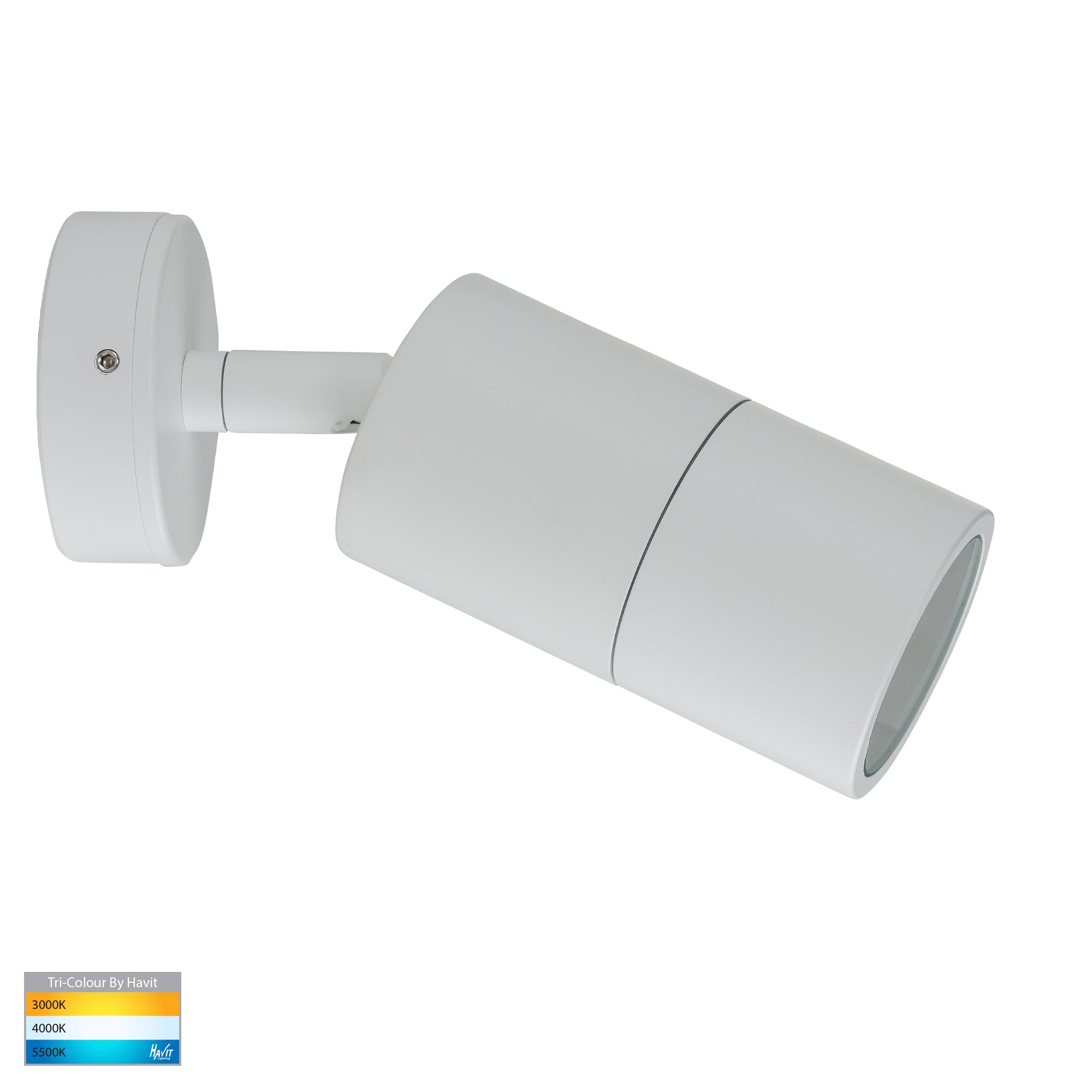 HV1235T-HV1237T - Tivah White TRI Colour Single Adjustable Wall Pillar Lights