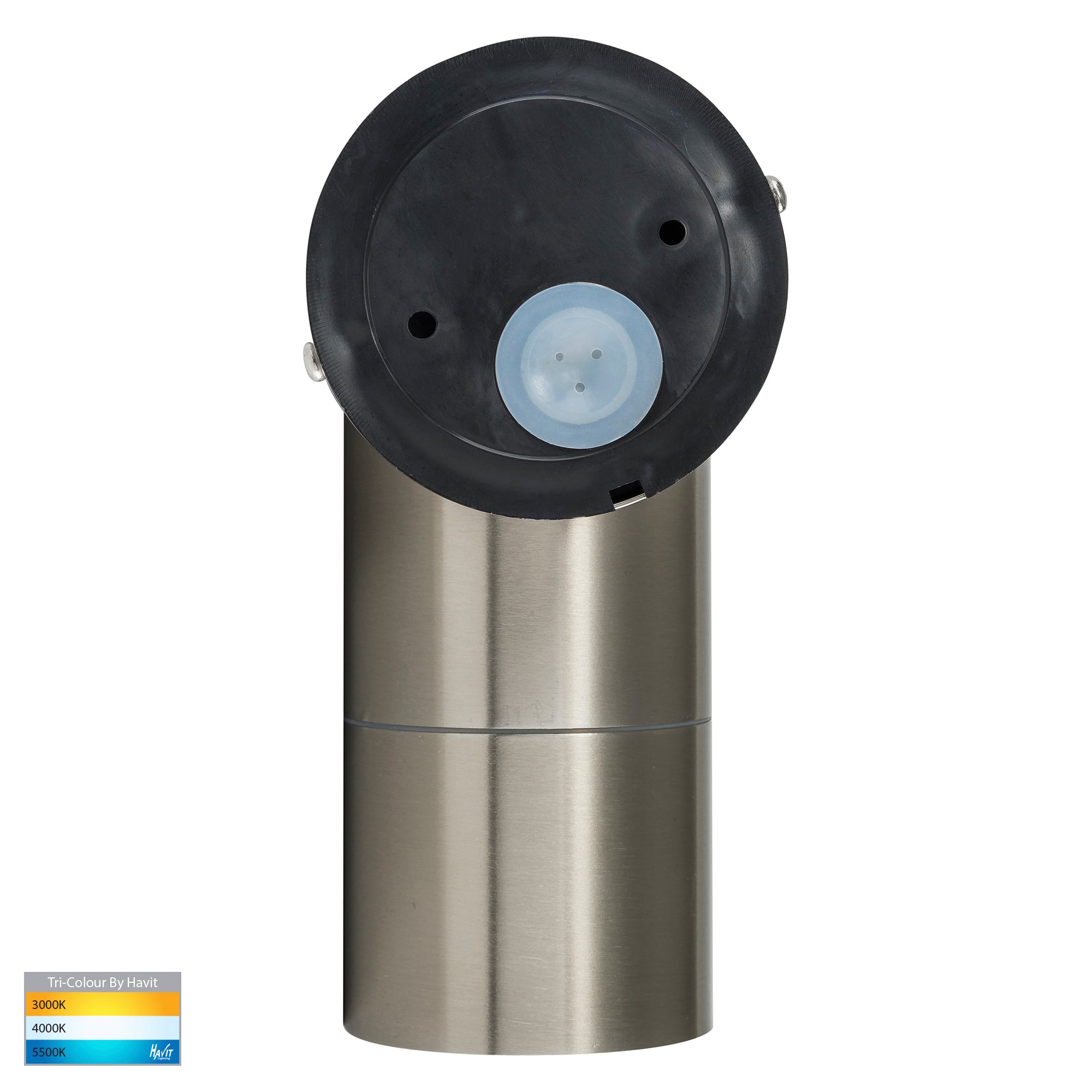 HV1272T - Fortis Stainless Steel TRI Colour Single Adjustable LED Wall Pillar Light