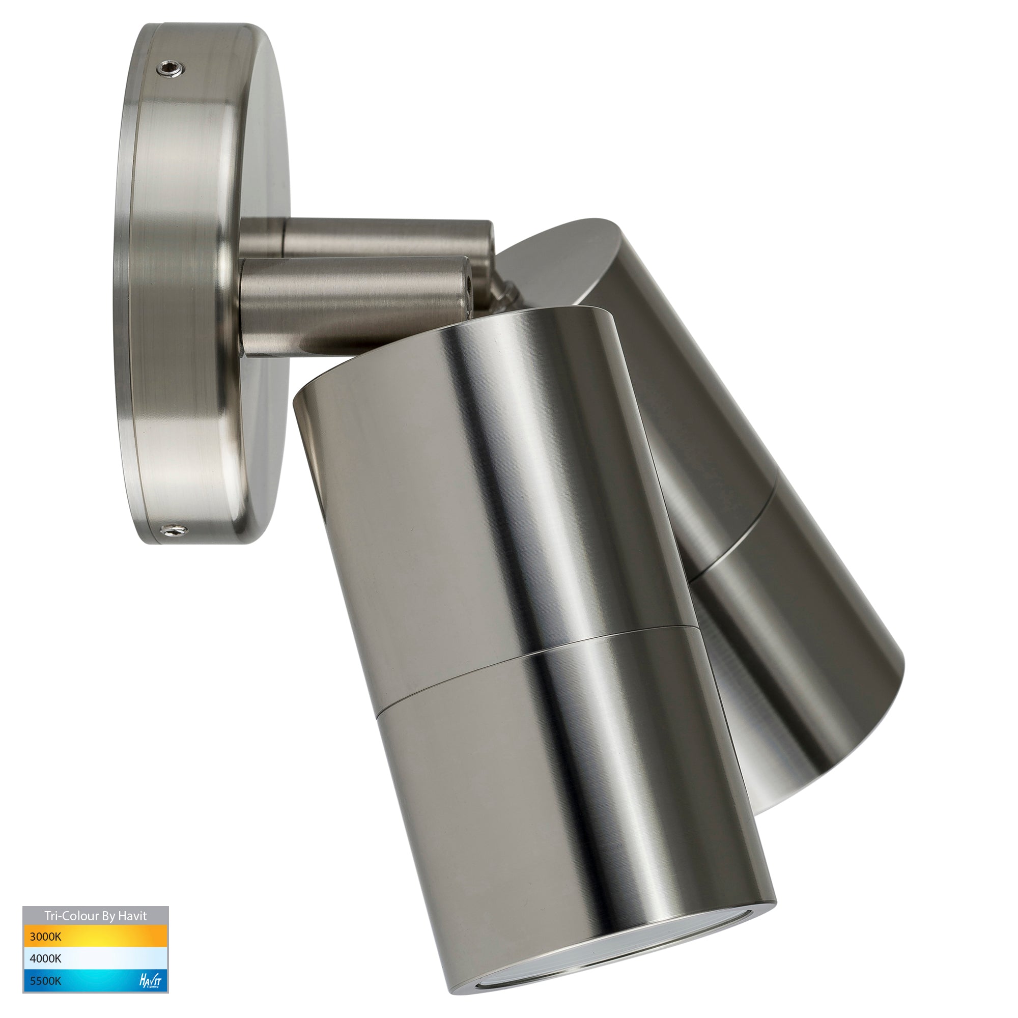 HV1305T-HV1307T - Tivah 316 Stainless Steel TRI Colour Double Adjustable Wall Pillar Lights