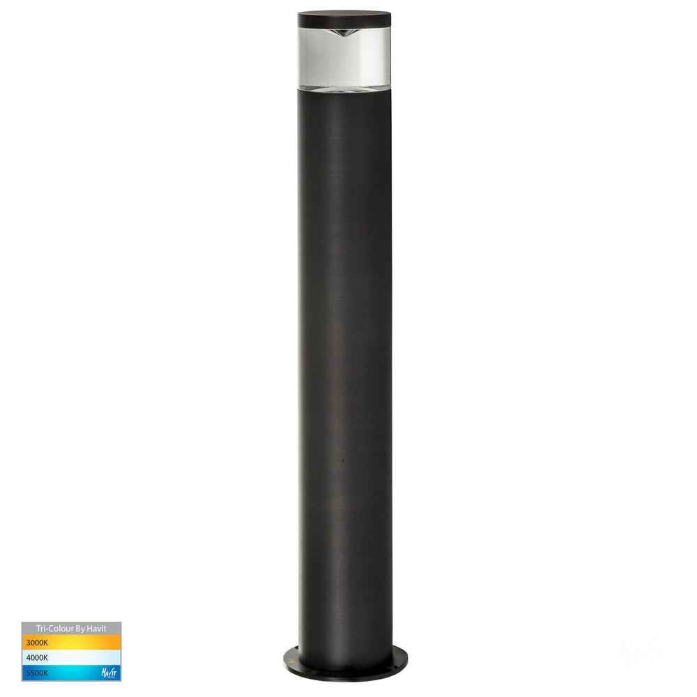 HV1601T-AB & HV1602T-AB - Highlite Antique Brass TRI Colour LED Bollard Lights