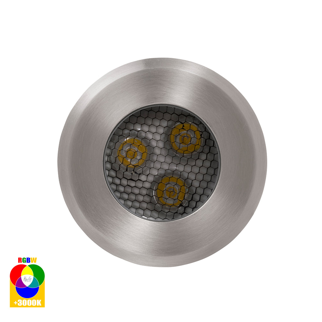 HV1841RGBW - Split 316 Stainless Steel 3w RGBW LED Inground Light