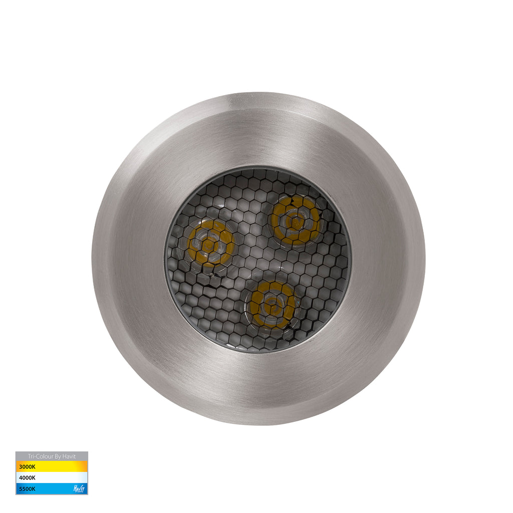 HV1841T - Split 316 Stainless Steel TRI Colour 3w LED Inground Light