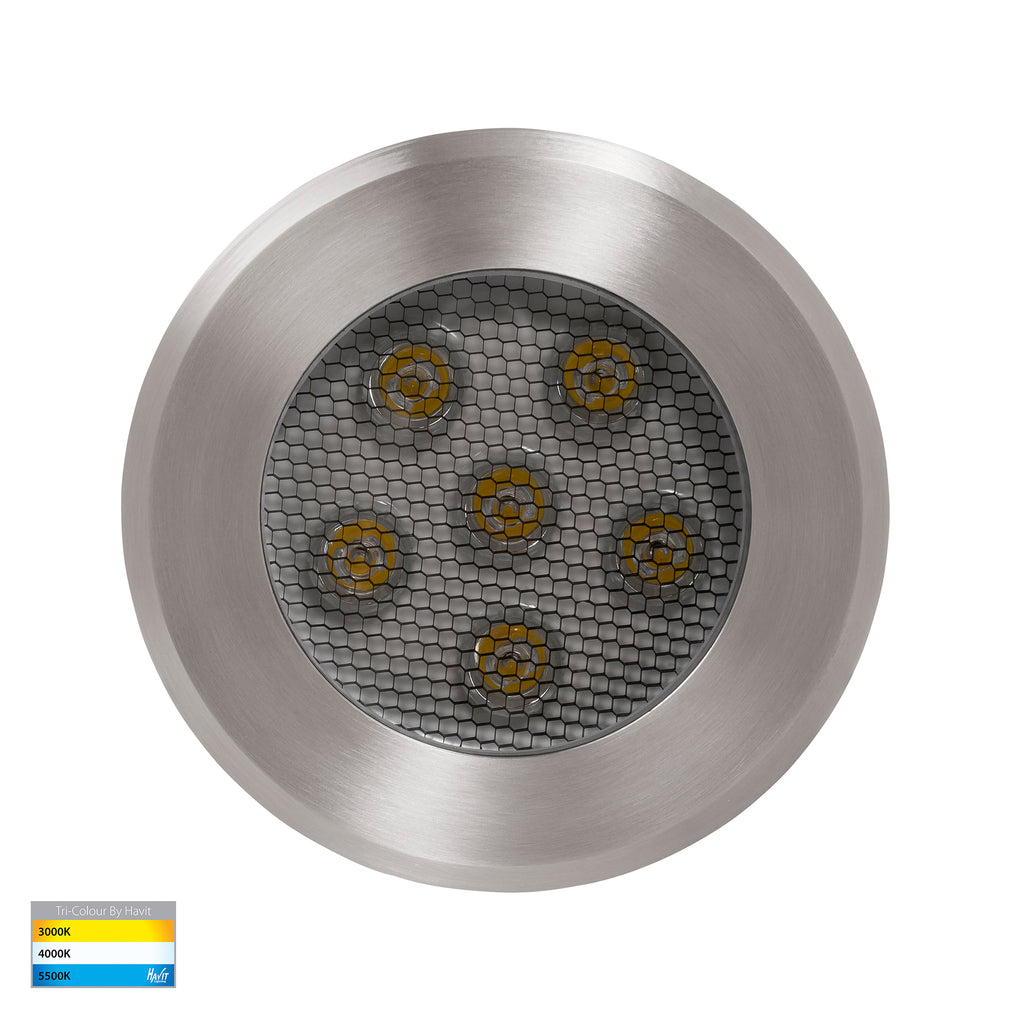 HV1842T - Split 316 Stainless Steel TRI Colour 5w LED Inground Light