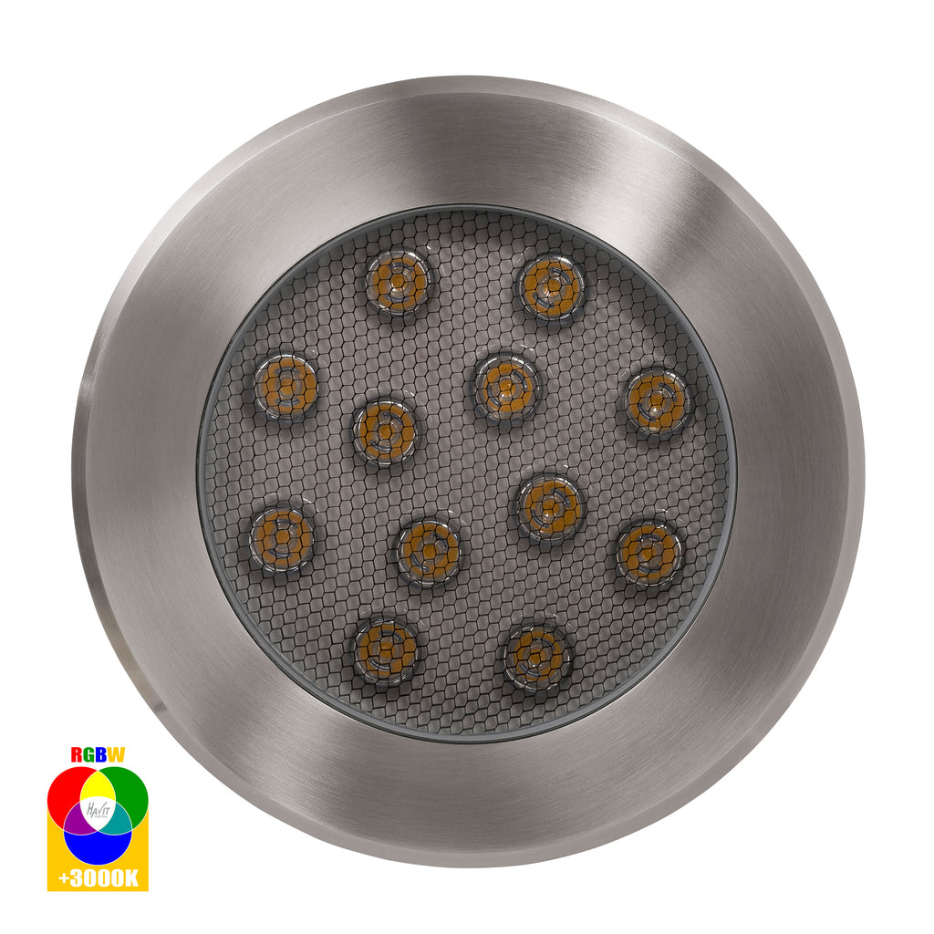 HV1843RGBW - Split 316 Stainless Steel 12w RGBW LED Inground Light