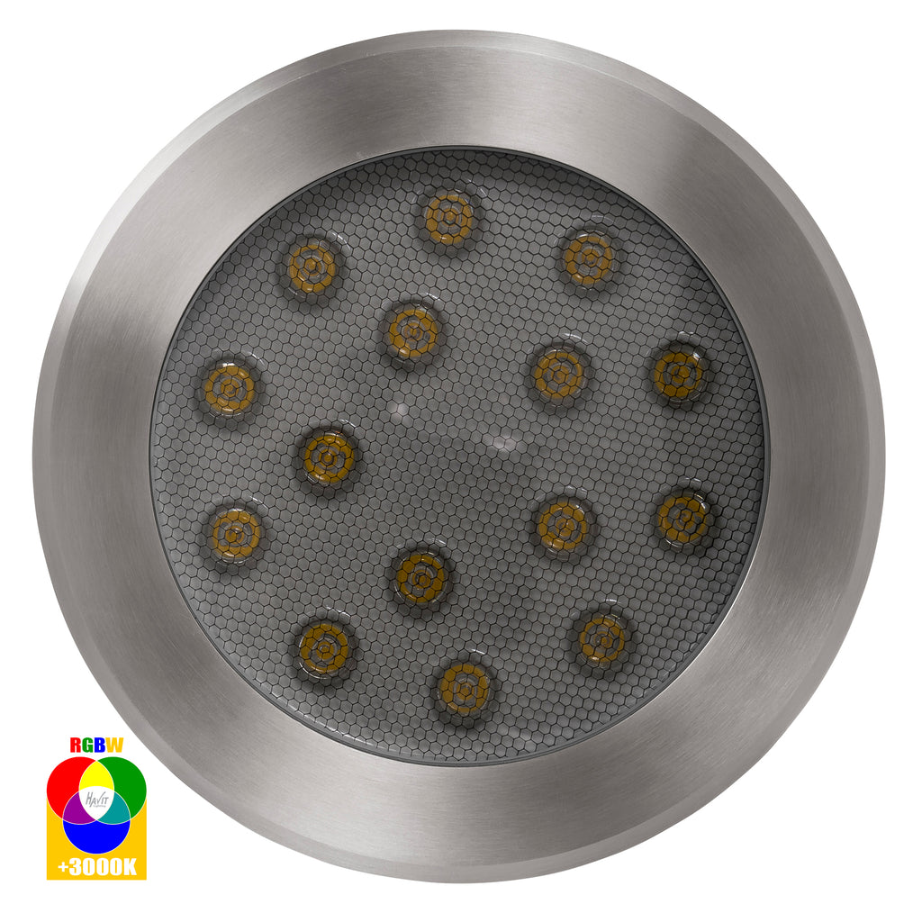 HV1845RGBW - Split 316 Stainless Steel 18w RGBW LED Inground Light