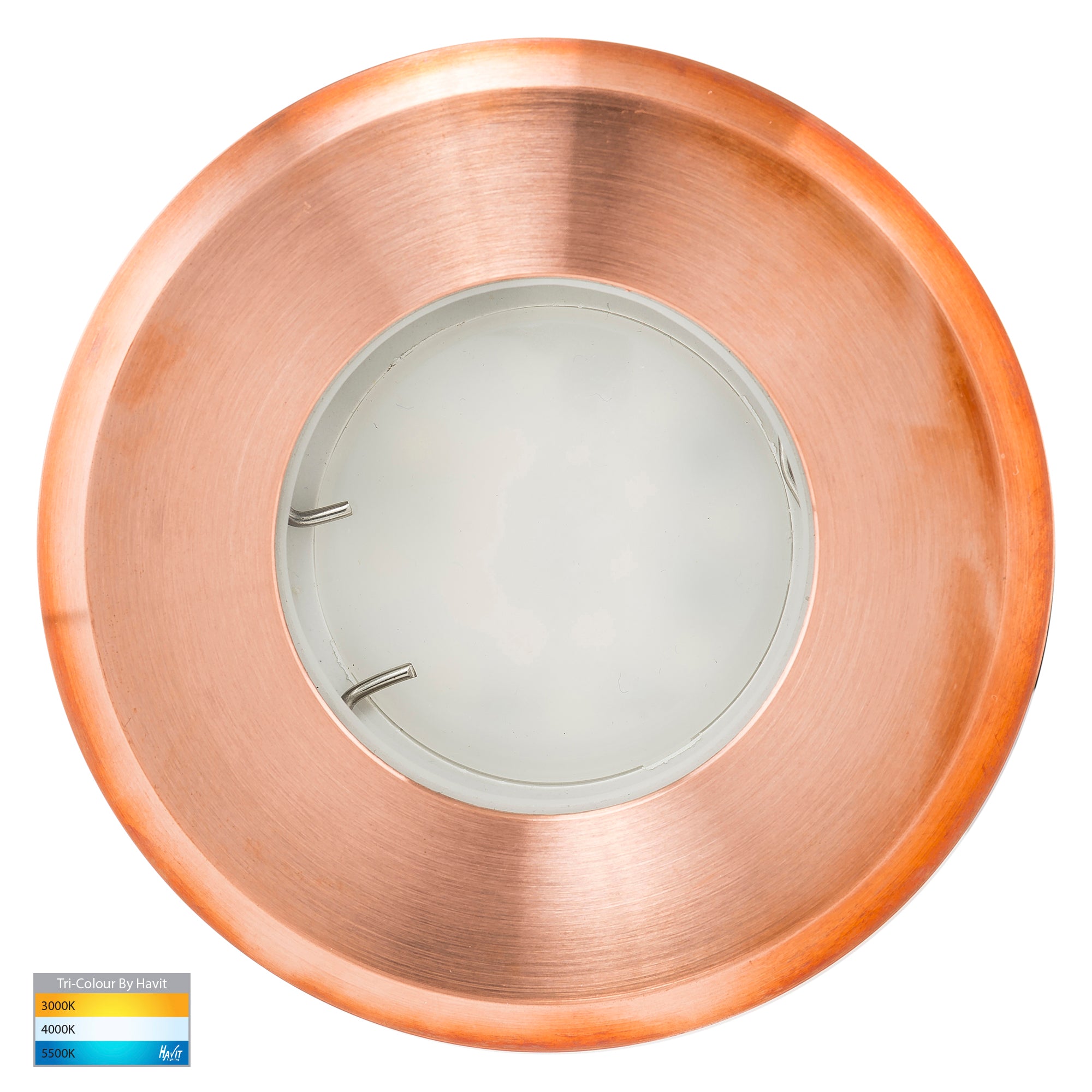 HV19022T-CP - Ollo Copper TRI Colour LED Step or Inground Light
