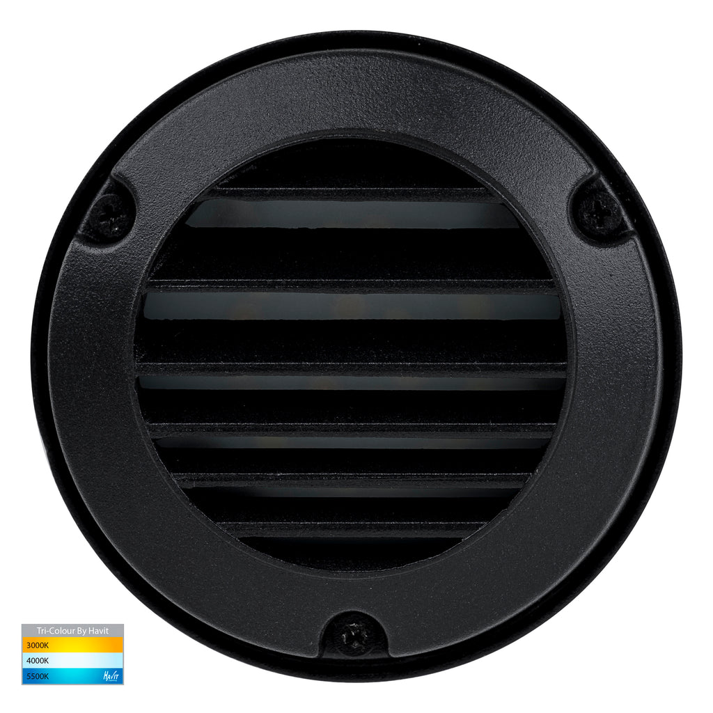 HV2925T-12V - Pinta Black Louvered Step Lights