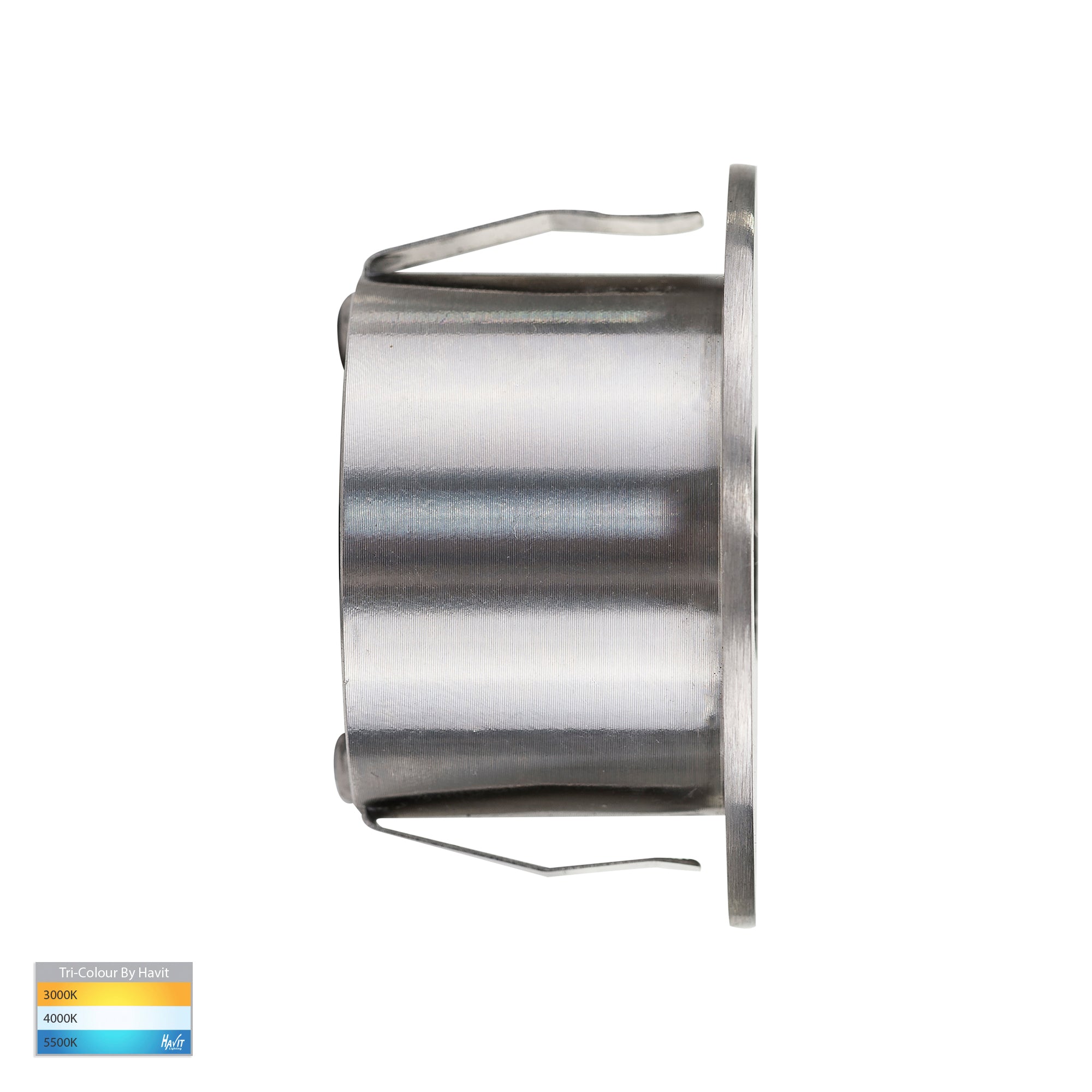 HV3206T-SS316-12V - Mini Reces 316 Stainless Steel Round TRI Colour Recessed LED Step Light
