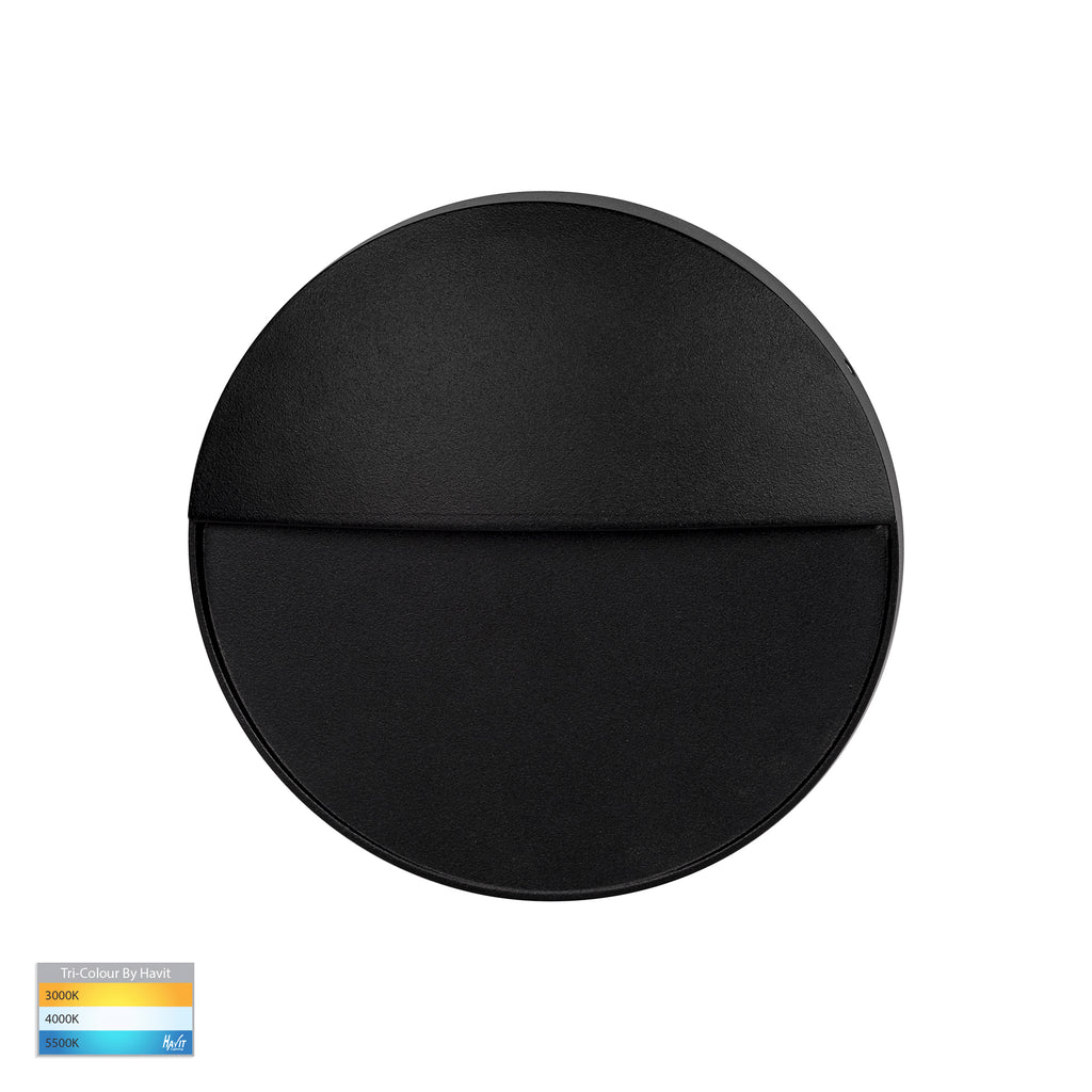 HV3268T-BLK-12V-RND - Fino Black Round LED Outdoor Step Light