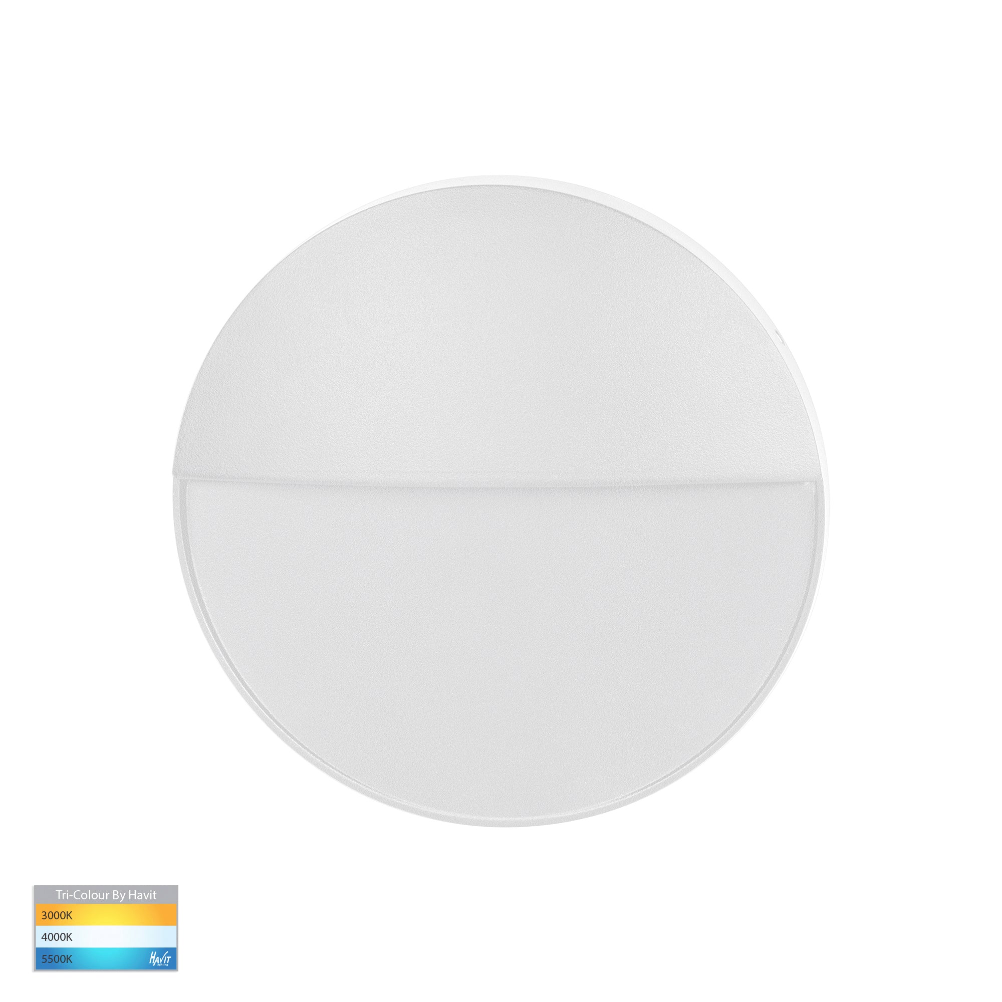 HV3268T-WHT-12V-RND - Fino White Round LED Outdoor Step Light