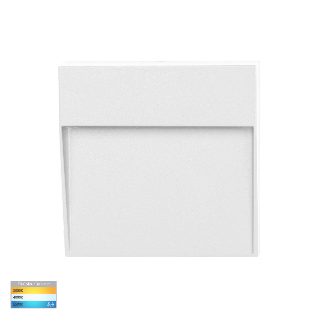 HV3268T-WHT-12V-SQ - Fino White Square LED Outdoor Step Light