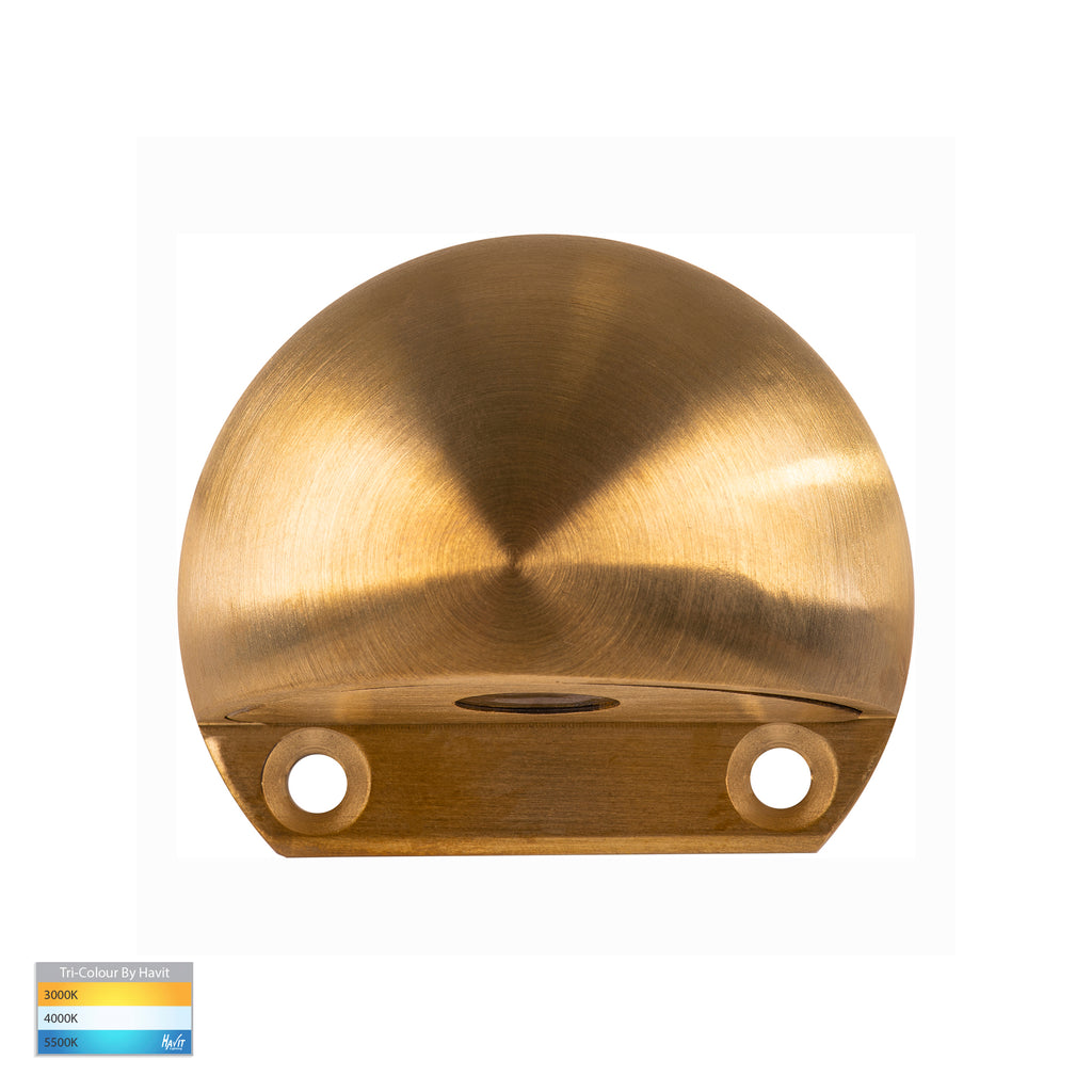 HV3281T-BR-12V - Occhio Solid Brass LED Eyelid Step Light