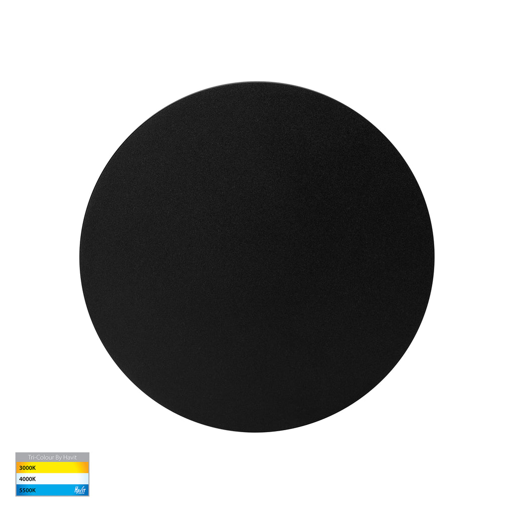 HV3592T-BLK - Halo Black TRI Colour LED Wall Light