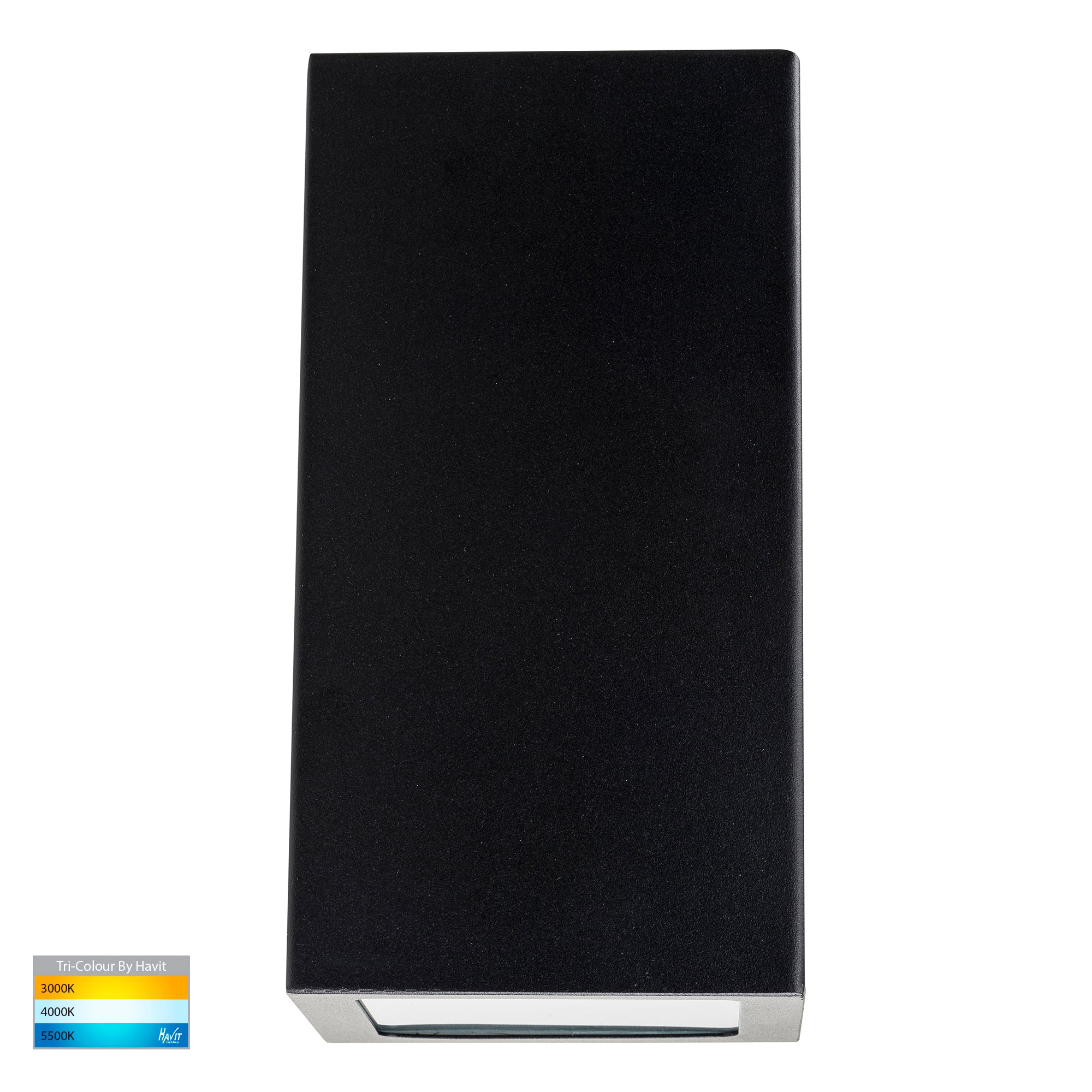 HV3601T-BLK - Taper Black TRI Colour LED Wedge Wall Light