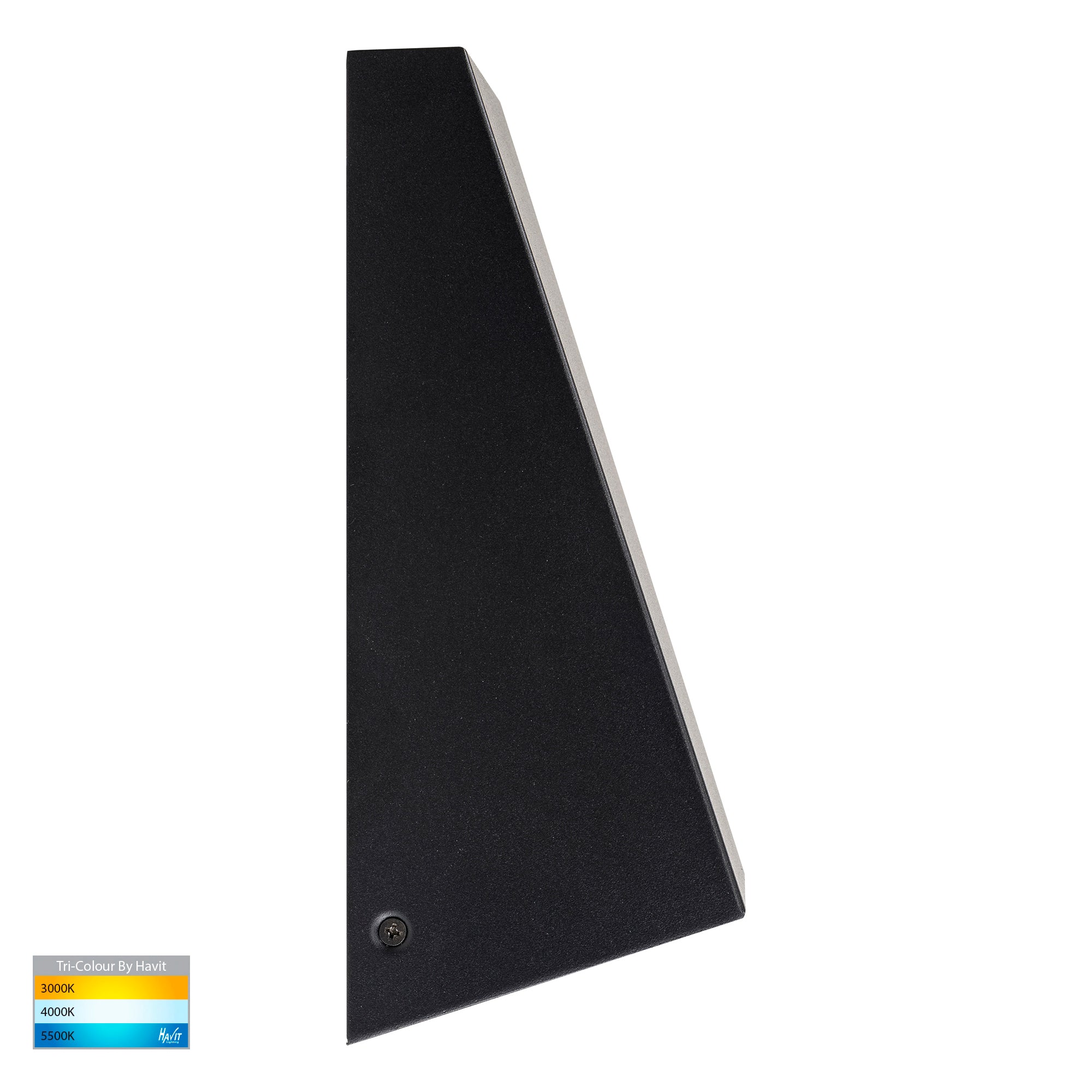 HV3601T-BLK - Taper Black TRI Colour LED Wedge Wall Light
