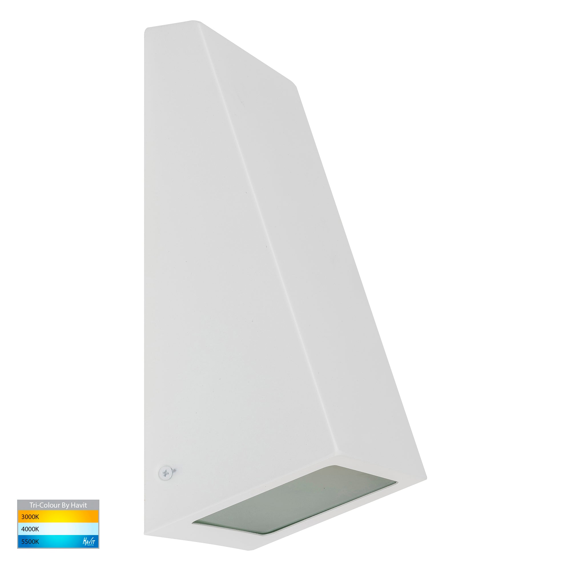 HV3601T-WHT - Taper White TRI Colour LED Wedge Wall Light