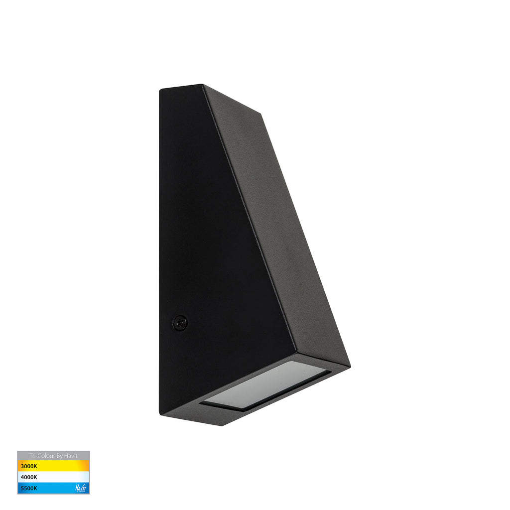 HV3602T-BLK - HV3605T-BLK -Taper Black TRI Colour LED Wedge Wall Light