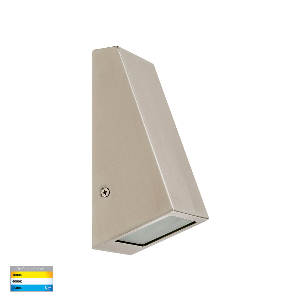 HV3602T-SS316 - HV3605T-SS316 -Taper 316 Stainless Steel TRI Colour LED Wedge Wall Light