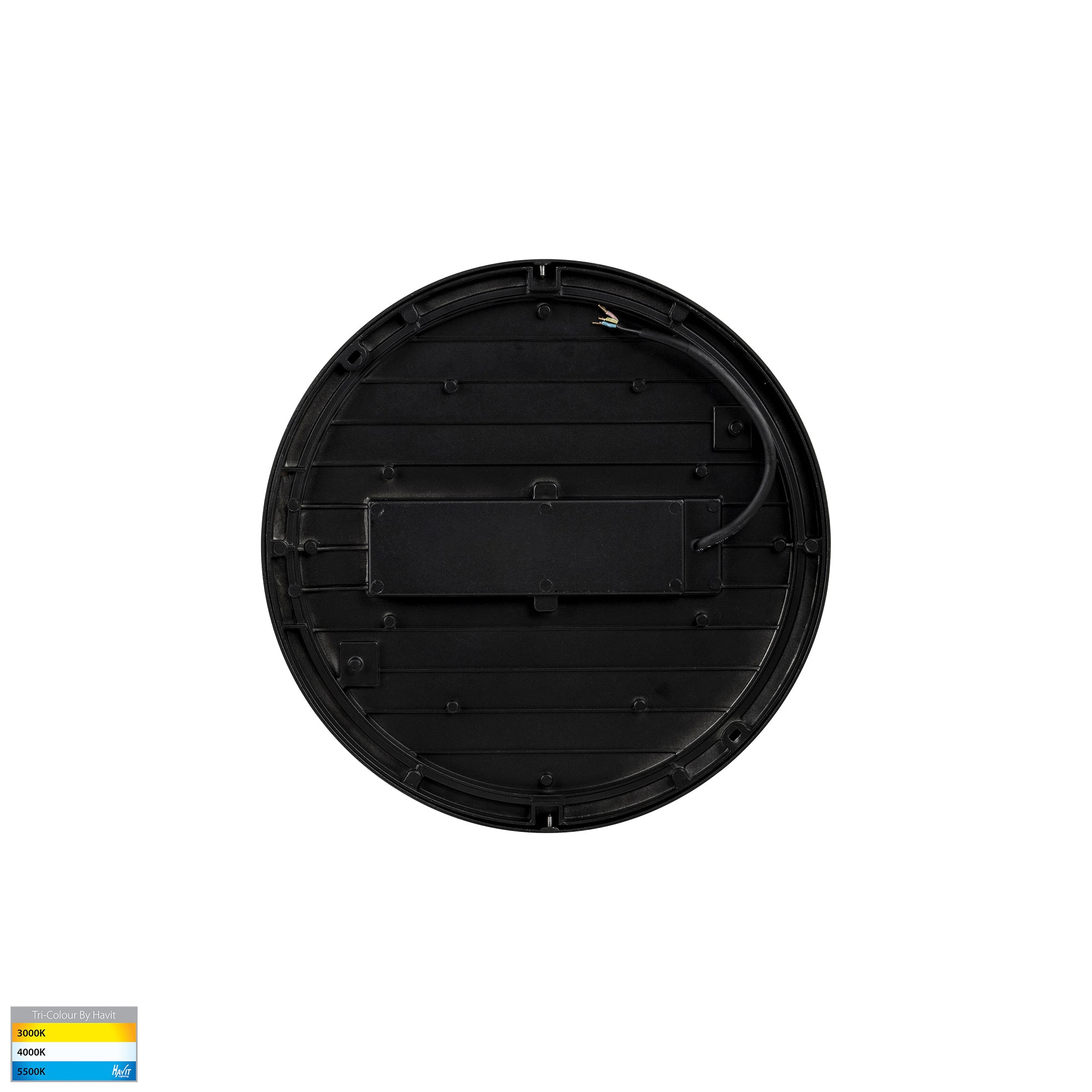 HV36051T-BLK - Liptor Black 10w Ceiling Mounted LED Oyster