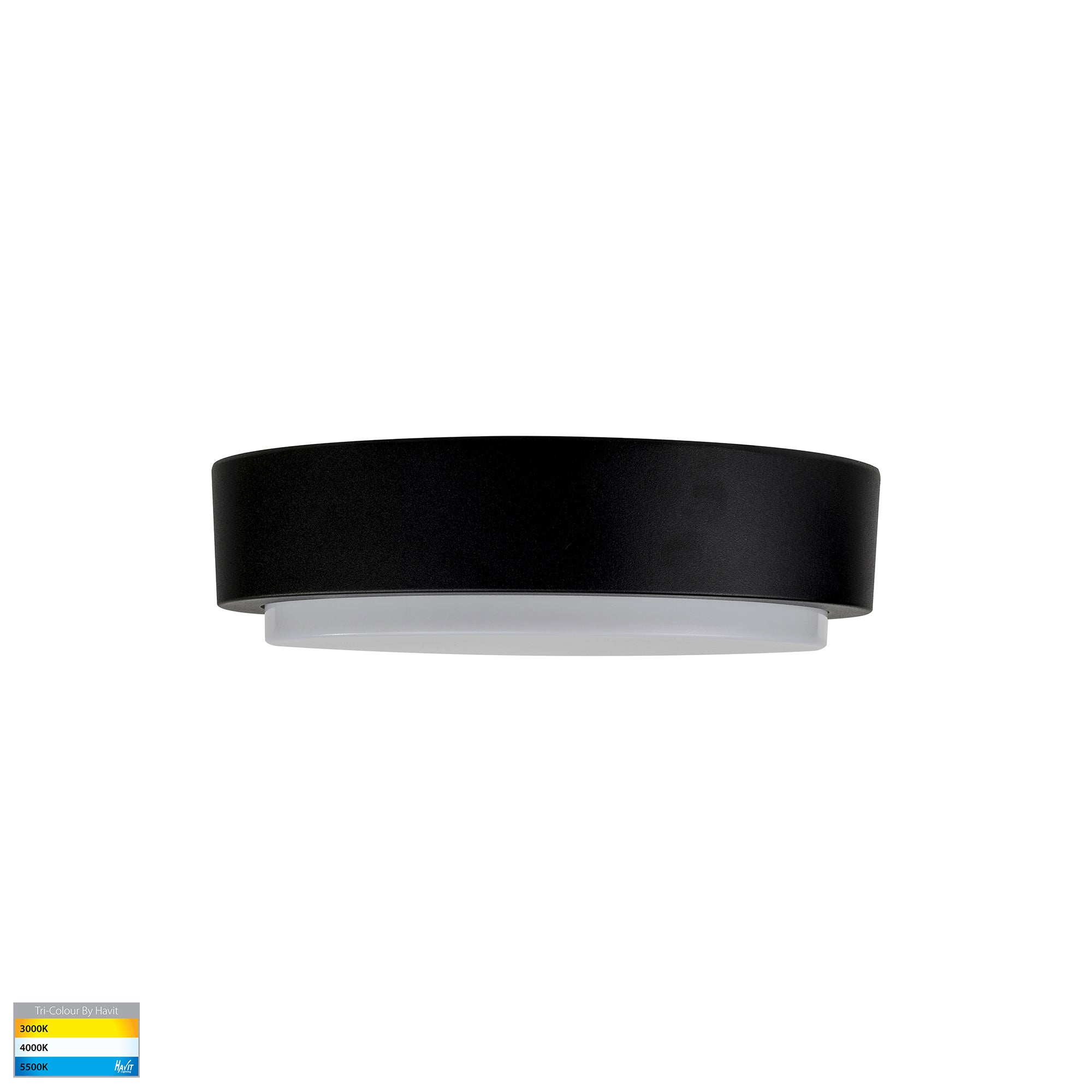 HV36052T-BLK - Liptor Black 20w Ceiling Mounted LED Oyster