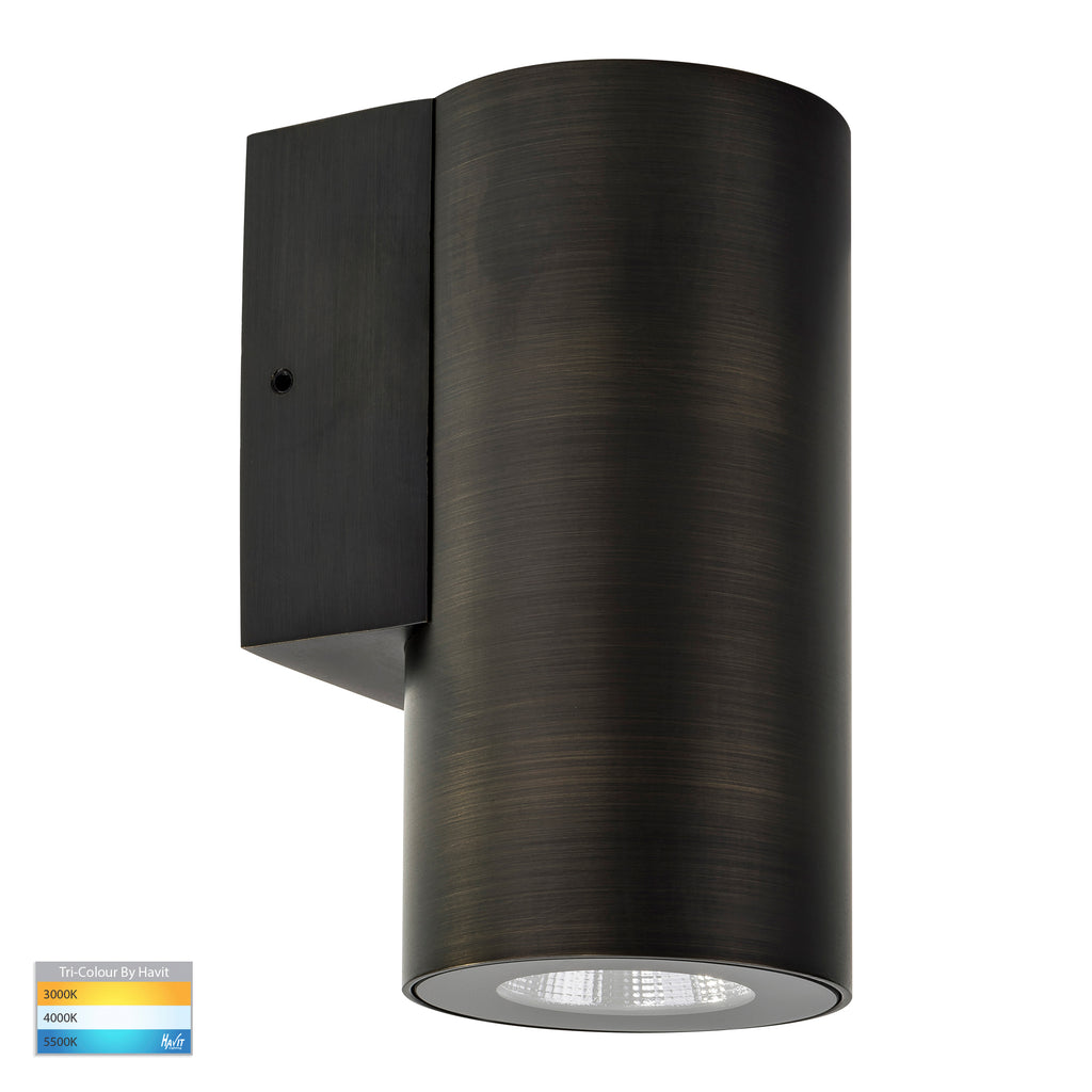 HV3625T-AB - Aries Antique Brass LED Fixed Down Wall Light