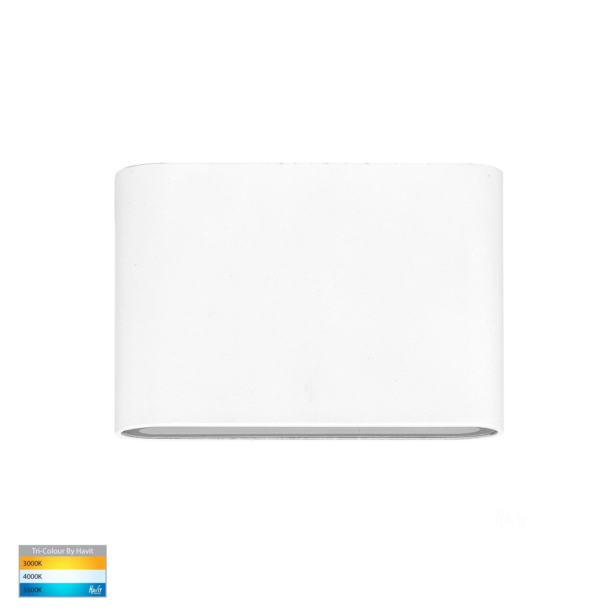 HV3641T-WHT - Lisse White Fixed Down TRI Colour LED Wall Light