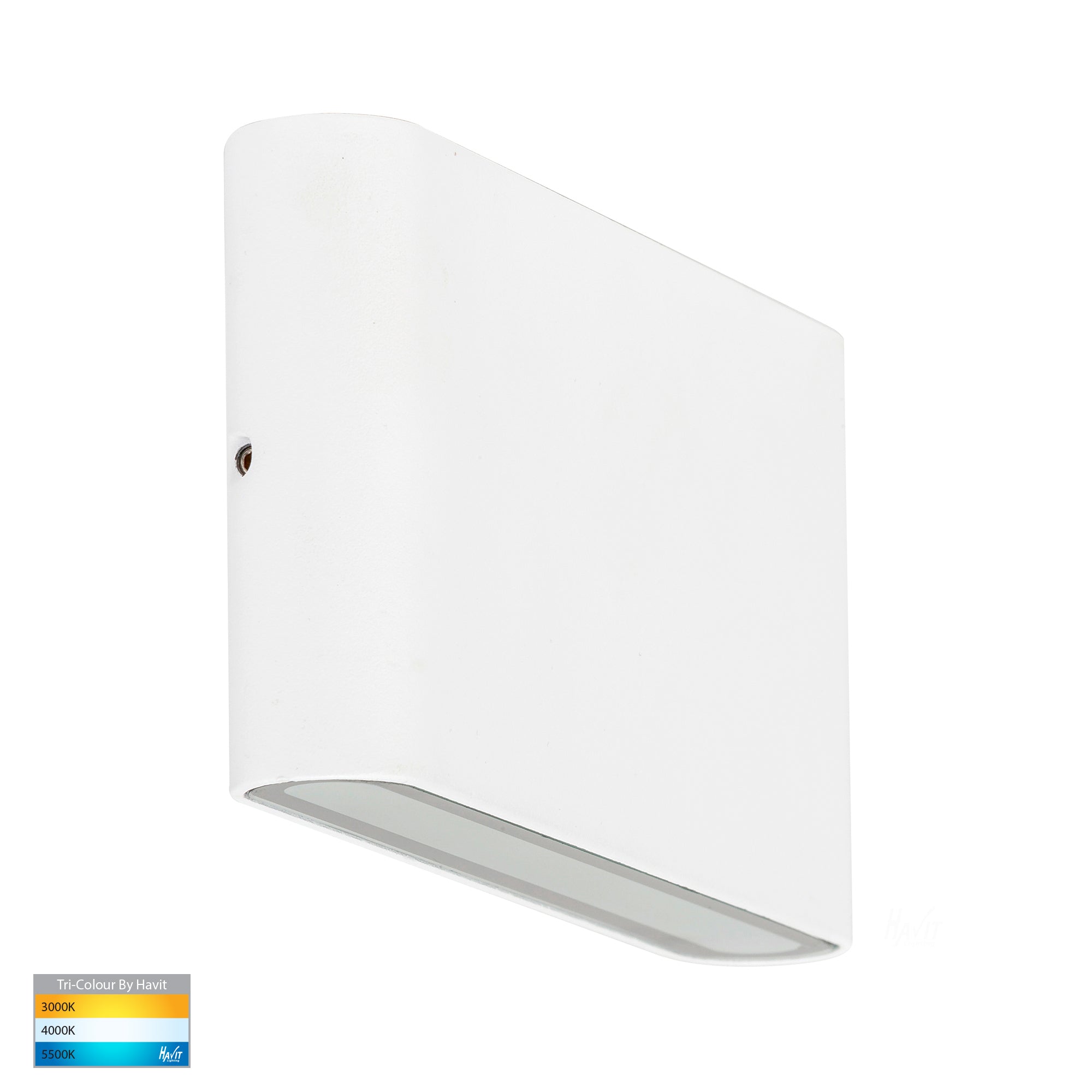 HV3644T-WHT - Lisse White Up & Down TRI Colour LED Wall Light
