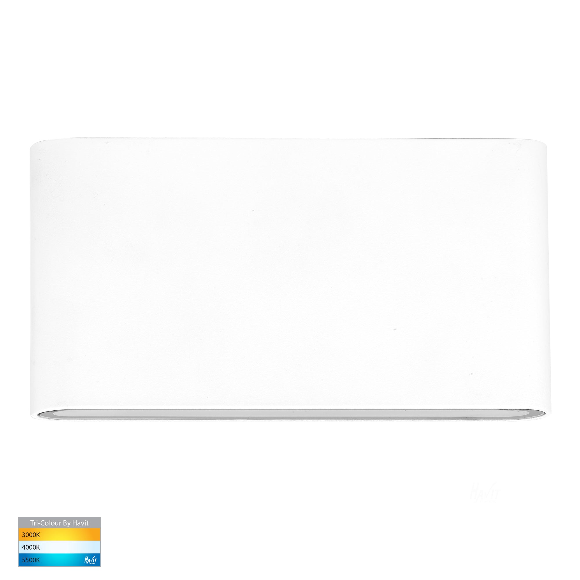 HV3644T-WHT - Lisse White Up & Down TRI Colour LED Wall Light