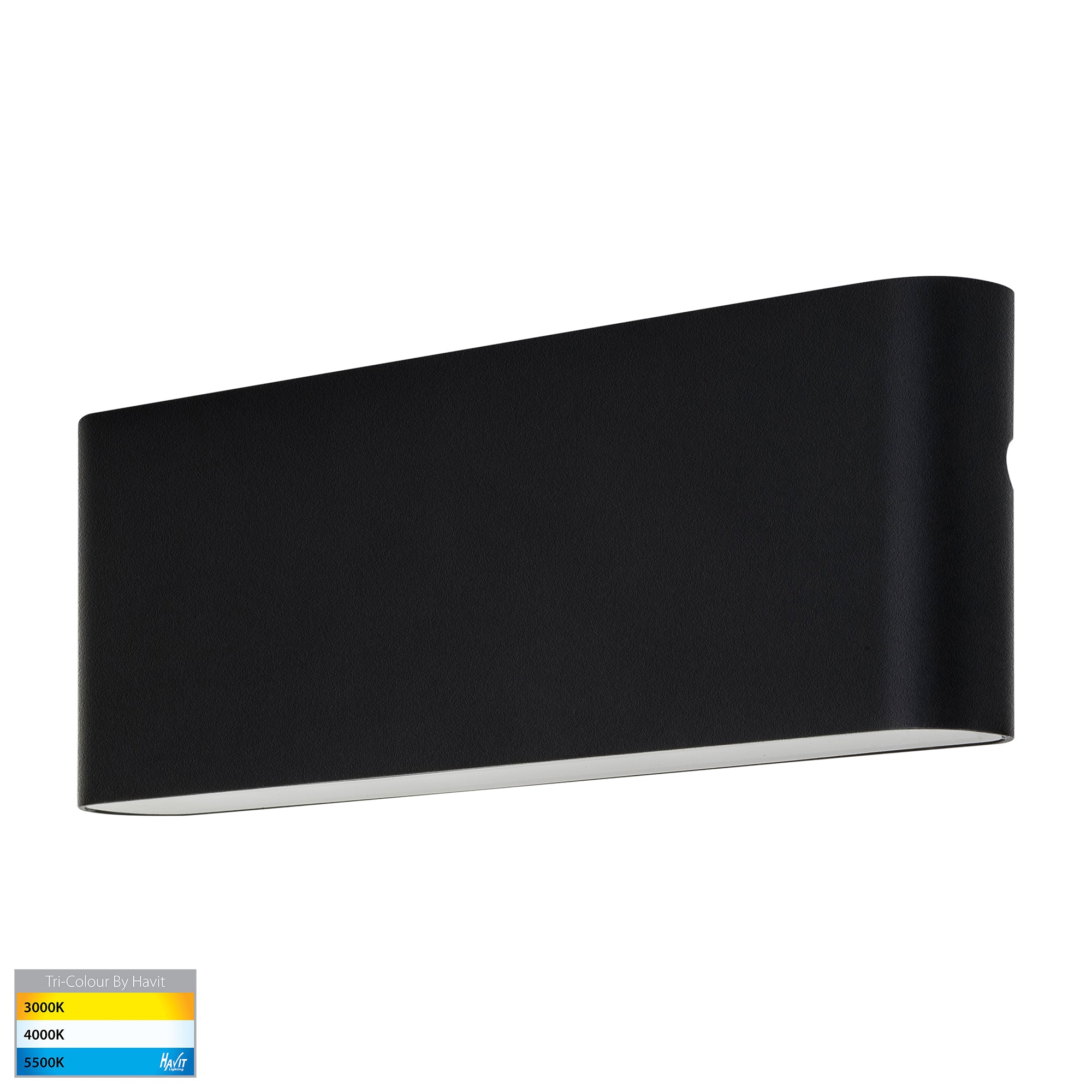 HV3652T-BLK - Lisse Black Fixed Down LED Wall Light