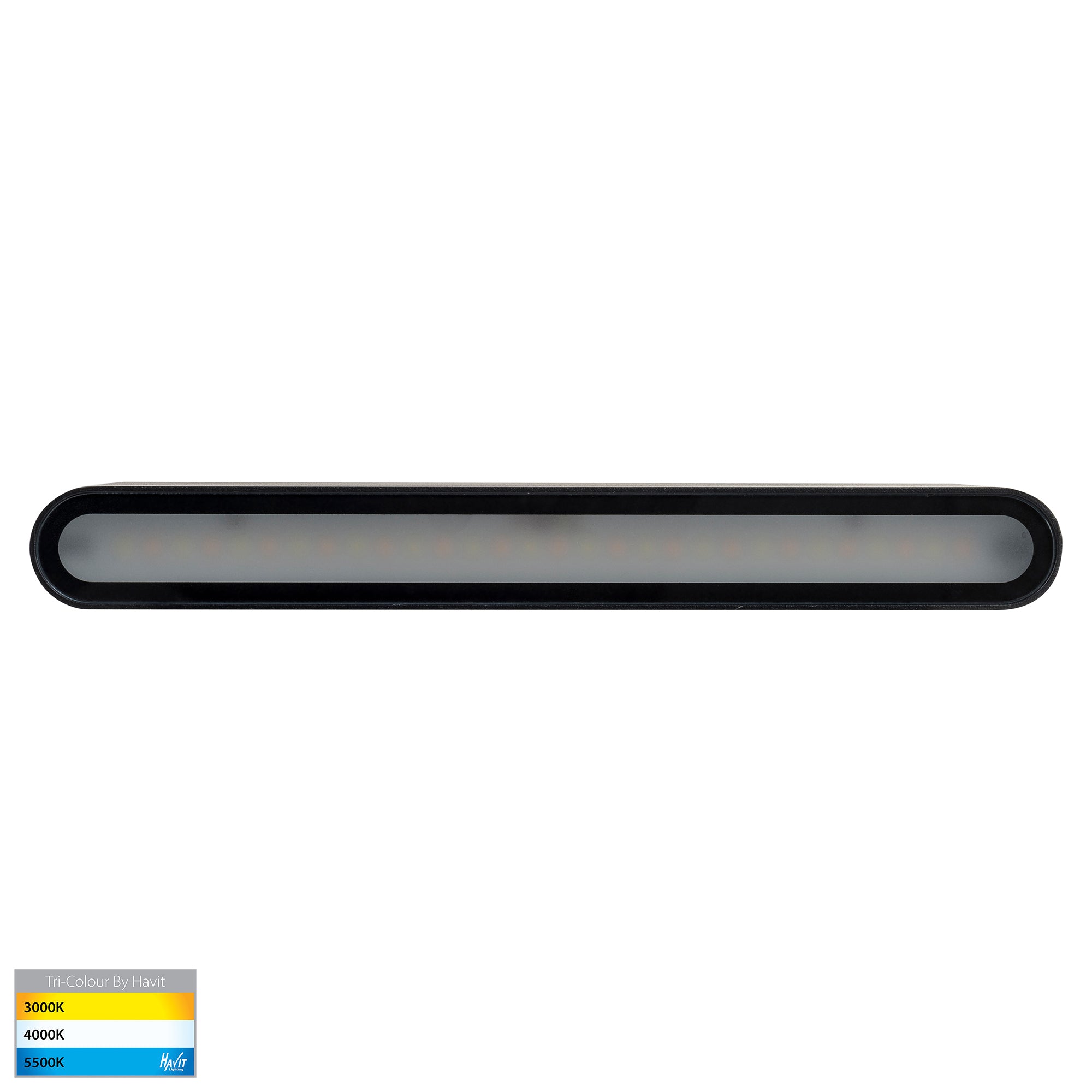 HV3652T-BLK - Lisse Black Fixed Down LED Wall Light